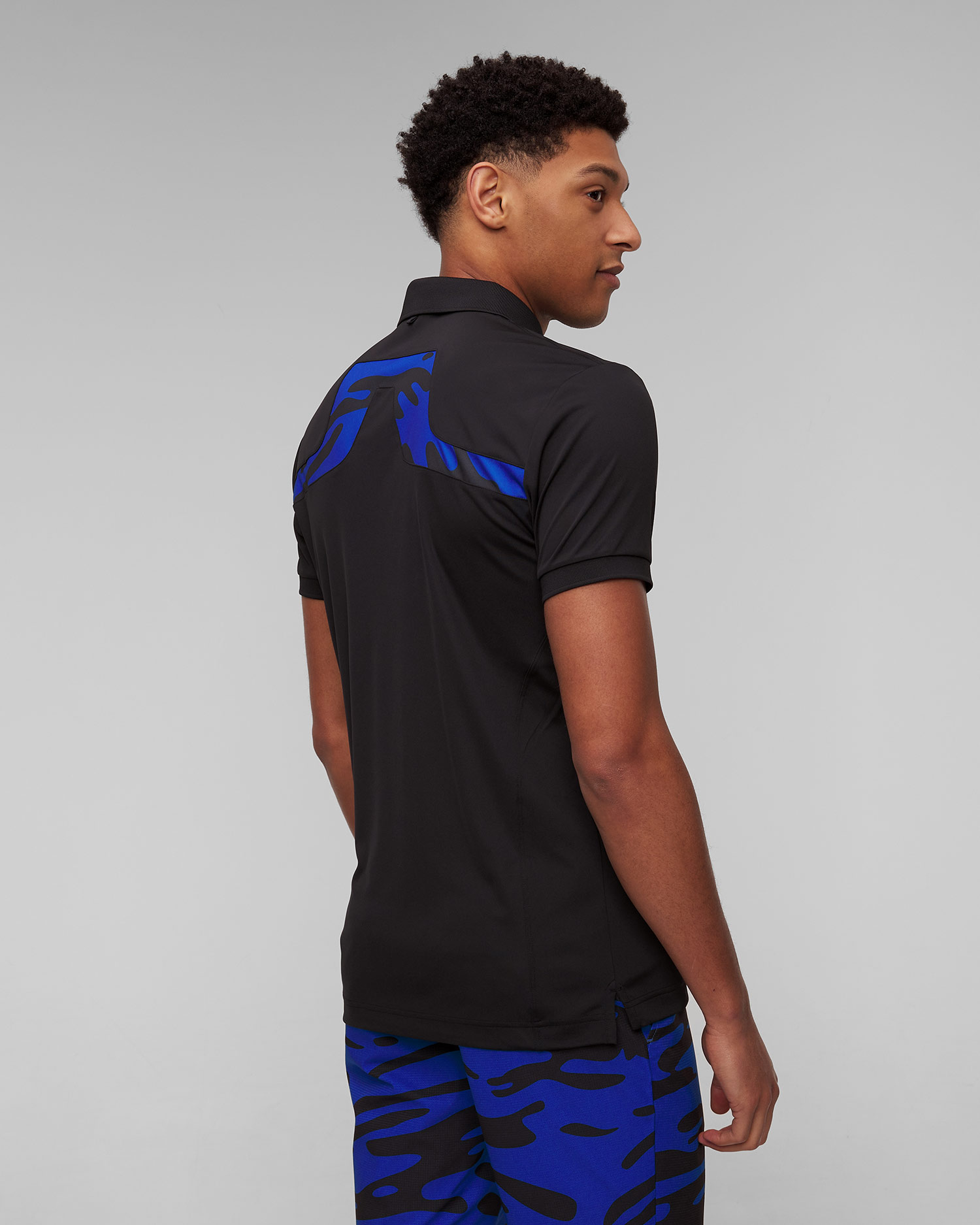 Polo noir pour hommes J.Lindeberg KV Print