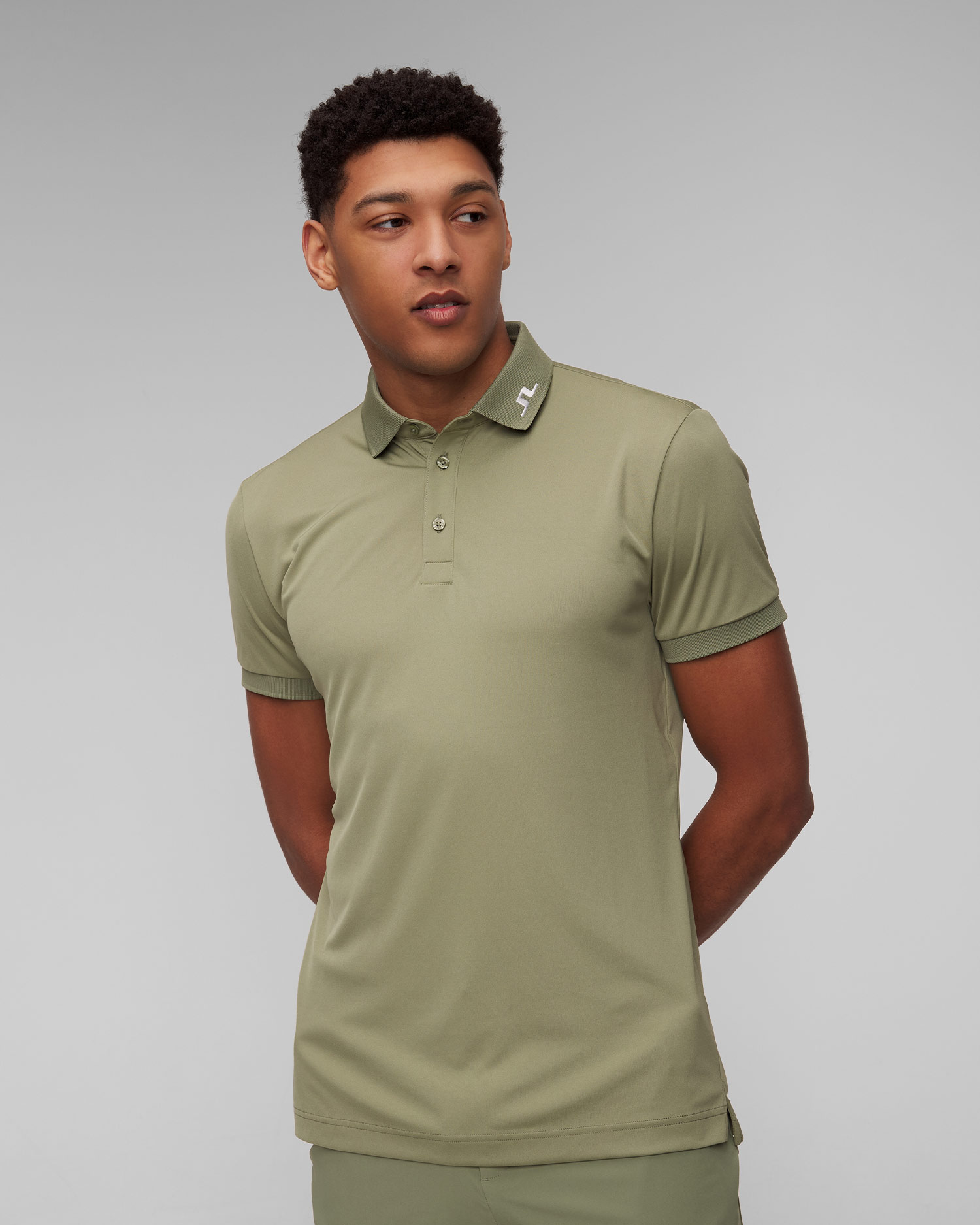 Men's green polo J.Lindeberg KV Print
