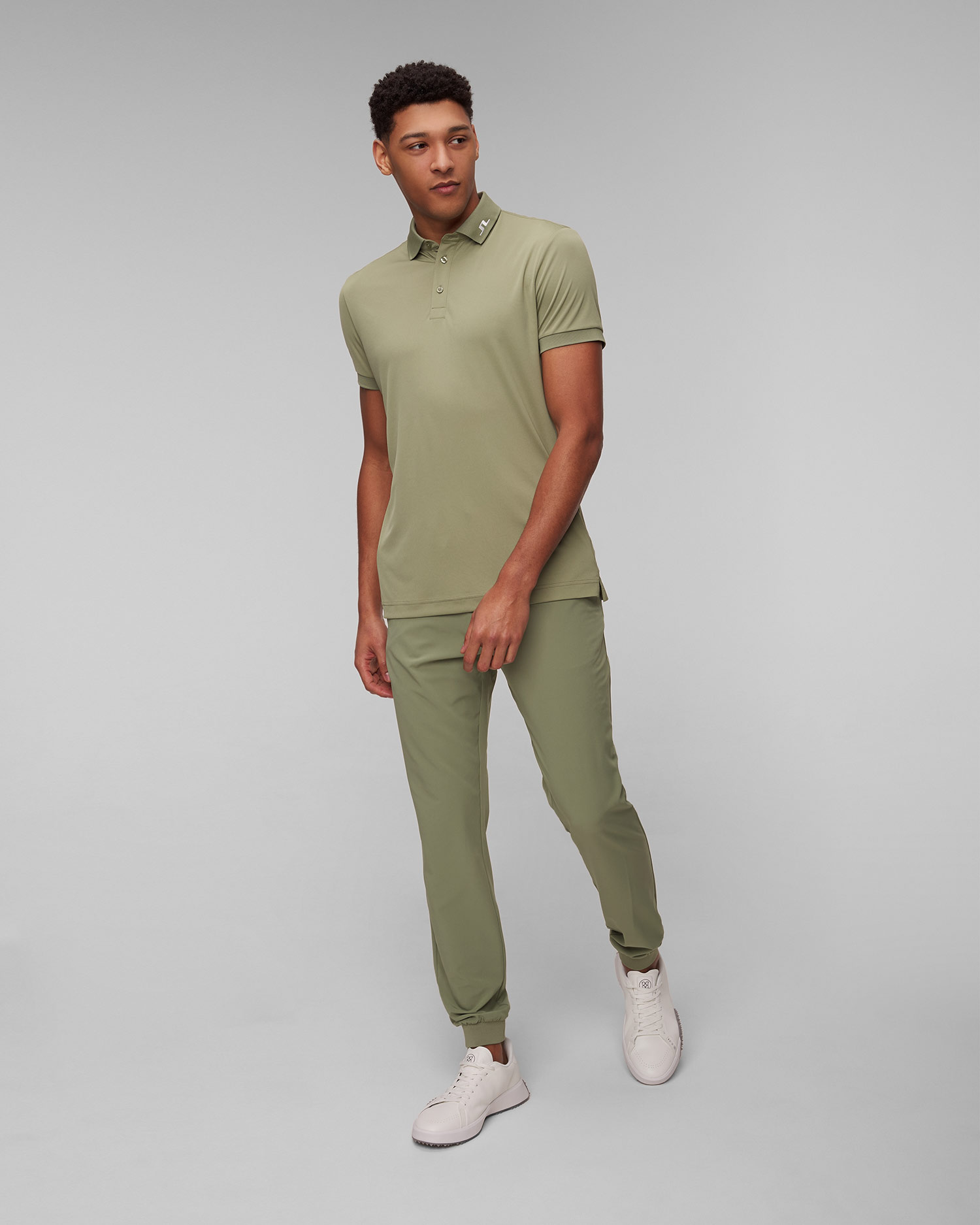 Zielone polo męskie J.Lindeberg KV Print