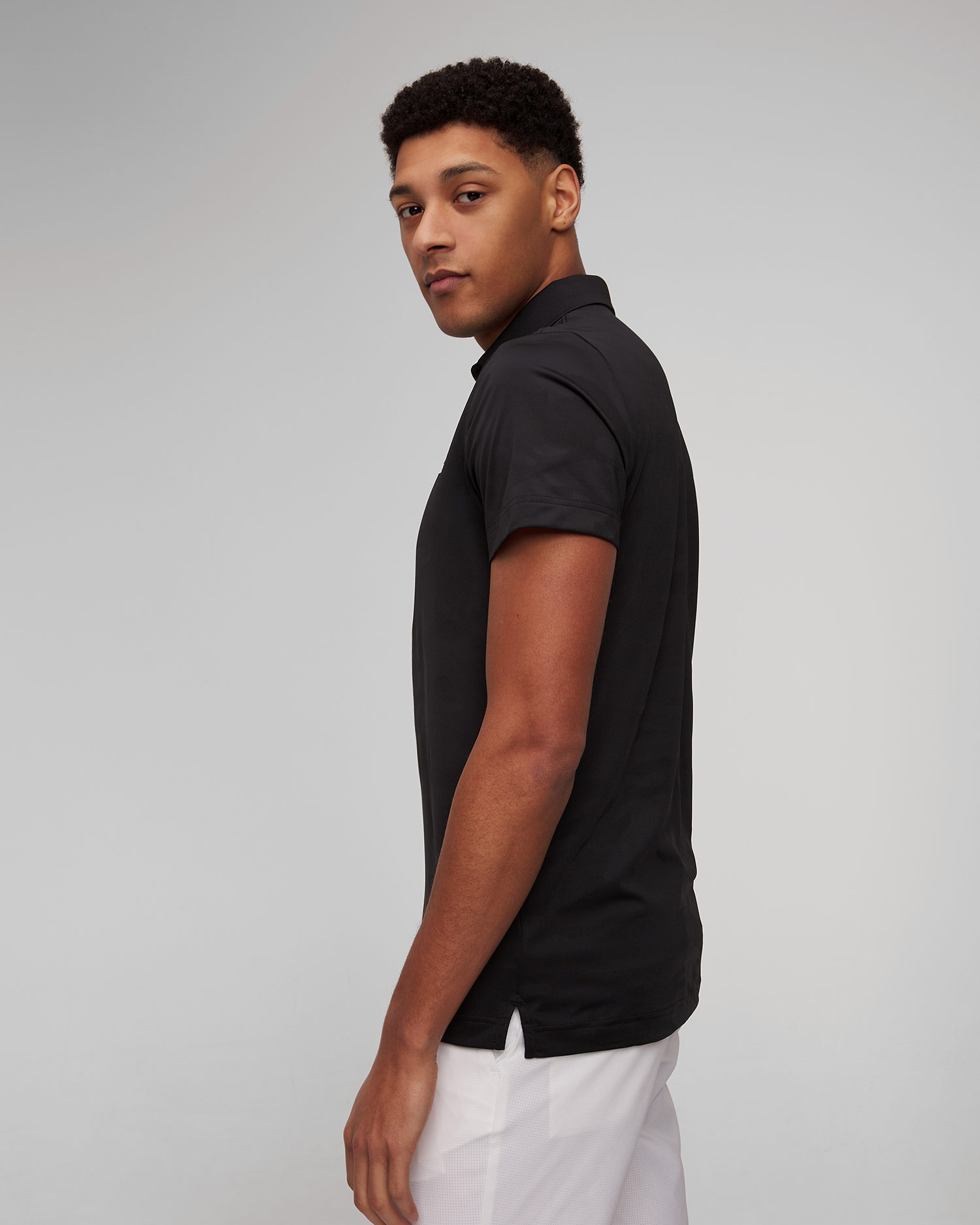 Czarne polo męskie J.Lindeberg Mat Tour Golf Polo