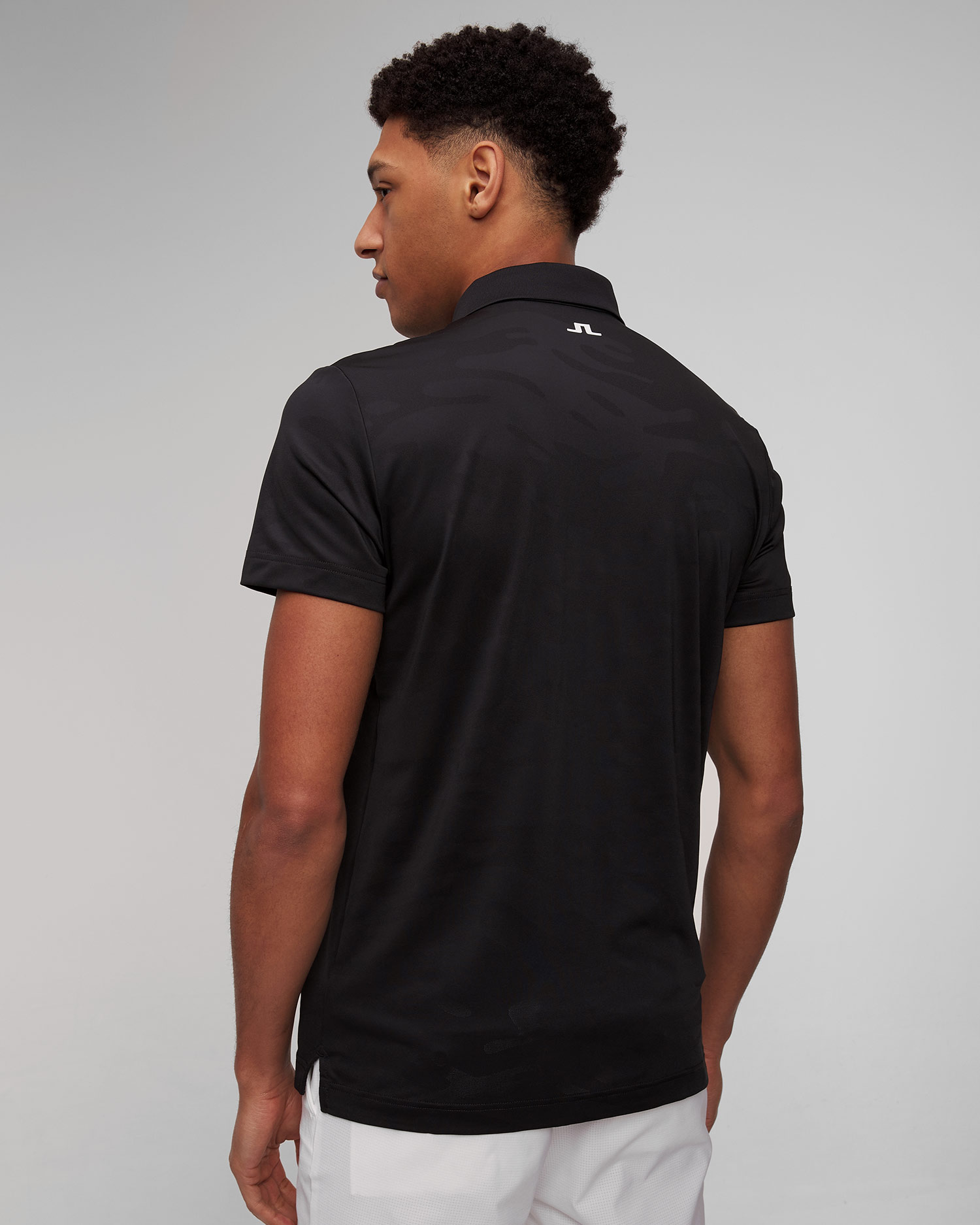 Czarne polo męskie J.Lindeberg Mat Tour Golf Polo