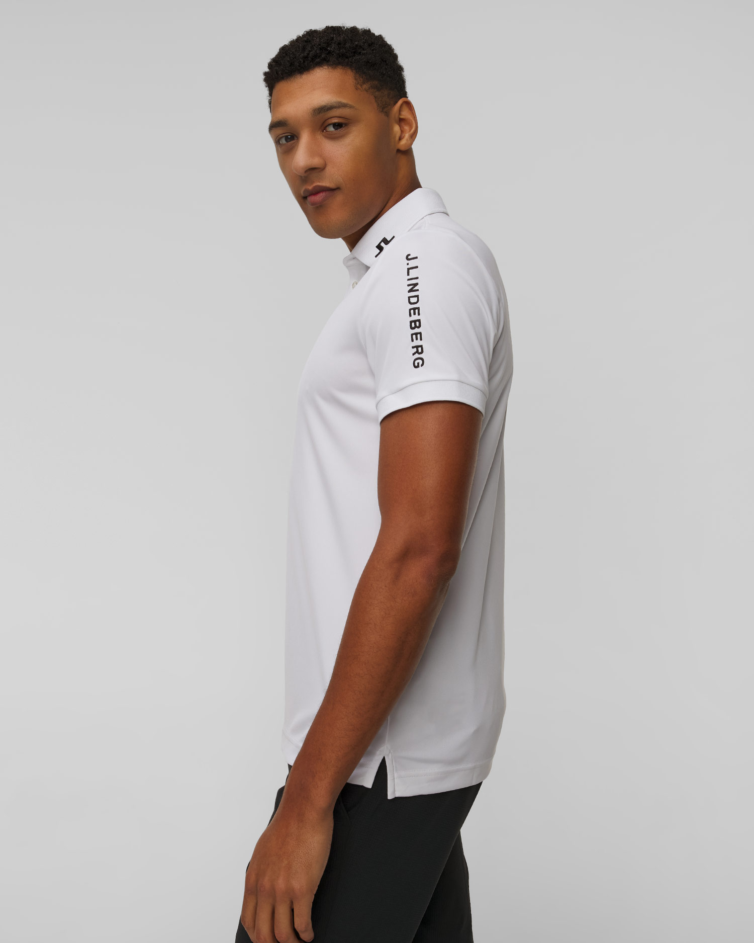 Polo techniczne męskie J.Lindeberg Tour Tech Slim Fit Polo białe