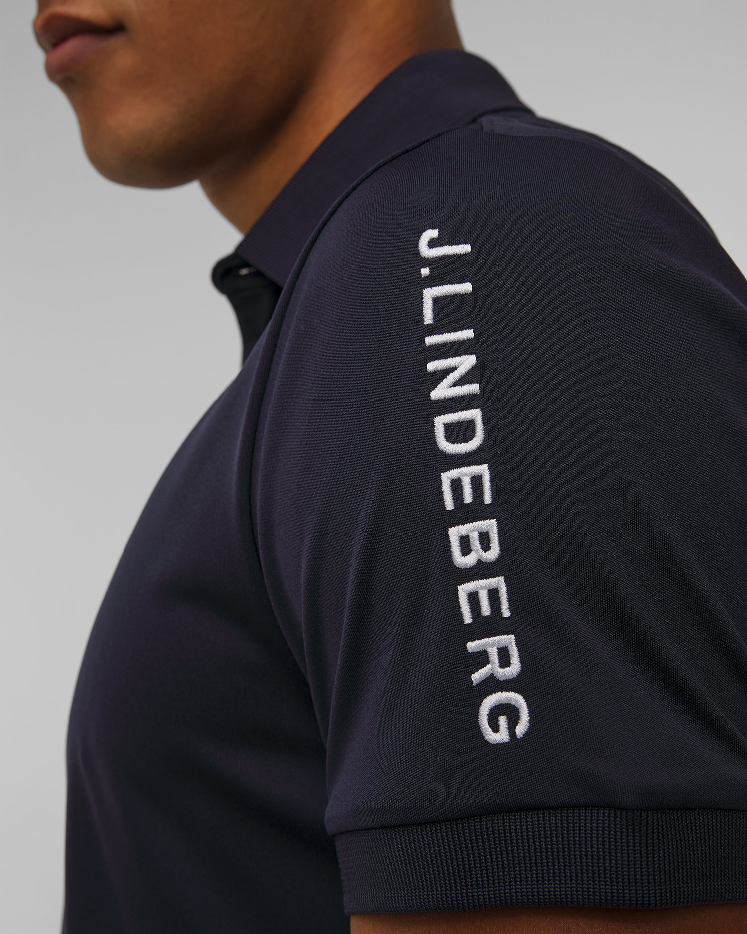 Men's technical polo J.Lindeberg Tour Tech Slim Fit Polo navy blue
