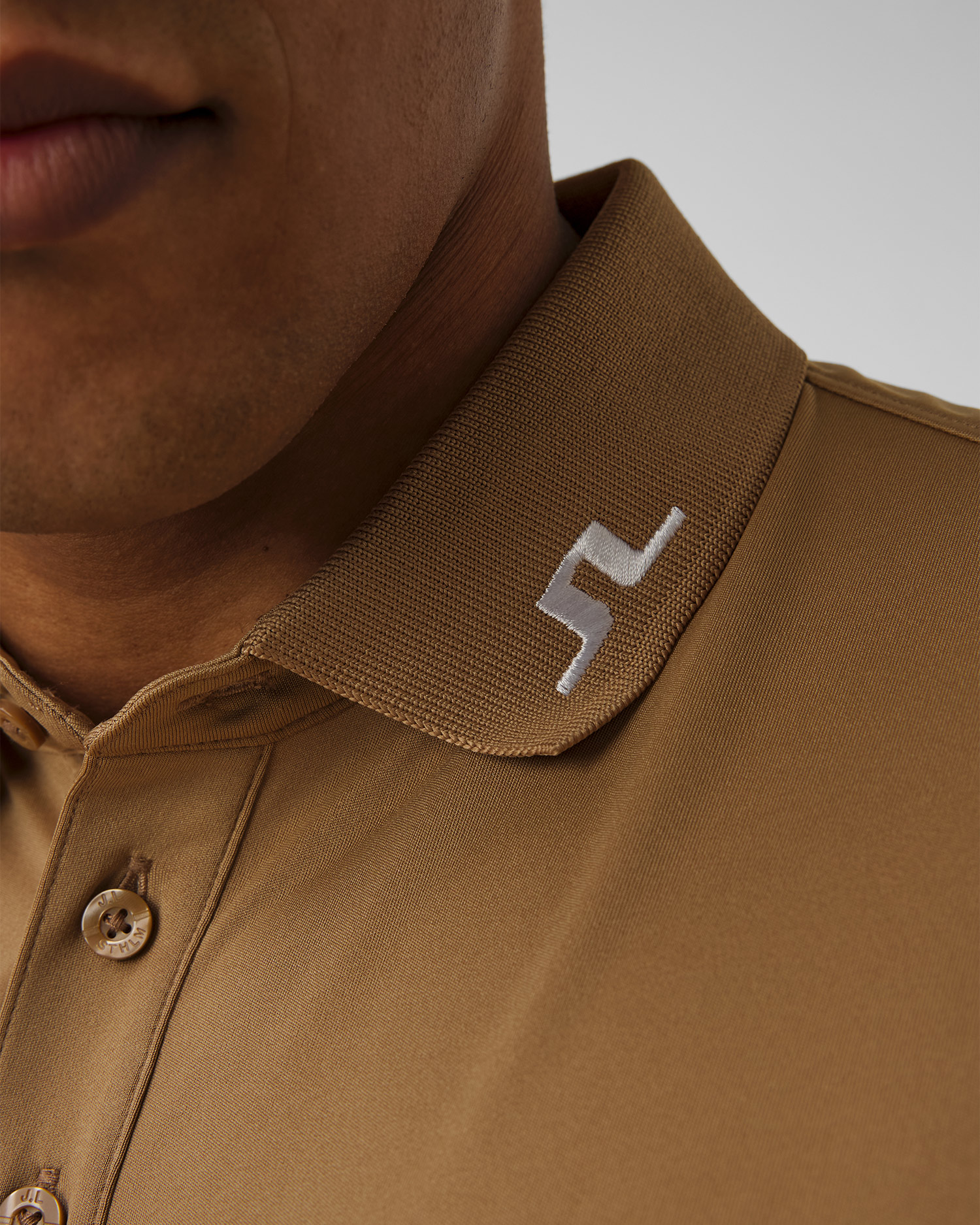 Polo techniczne męskie J.Lindeberg Tour Tech Slim Fit Polo złote