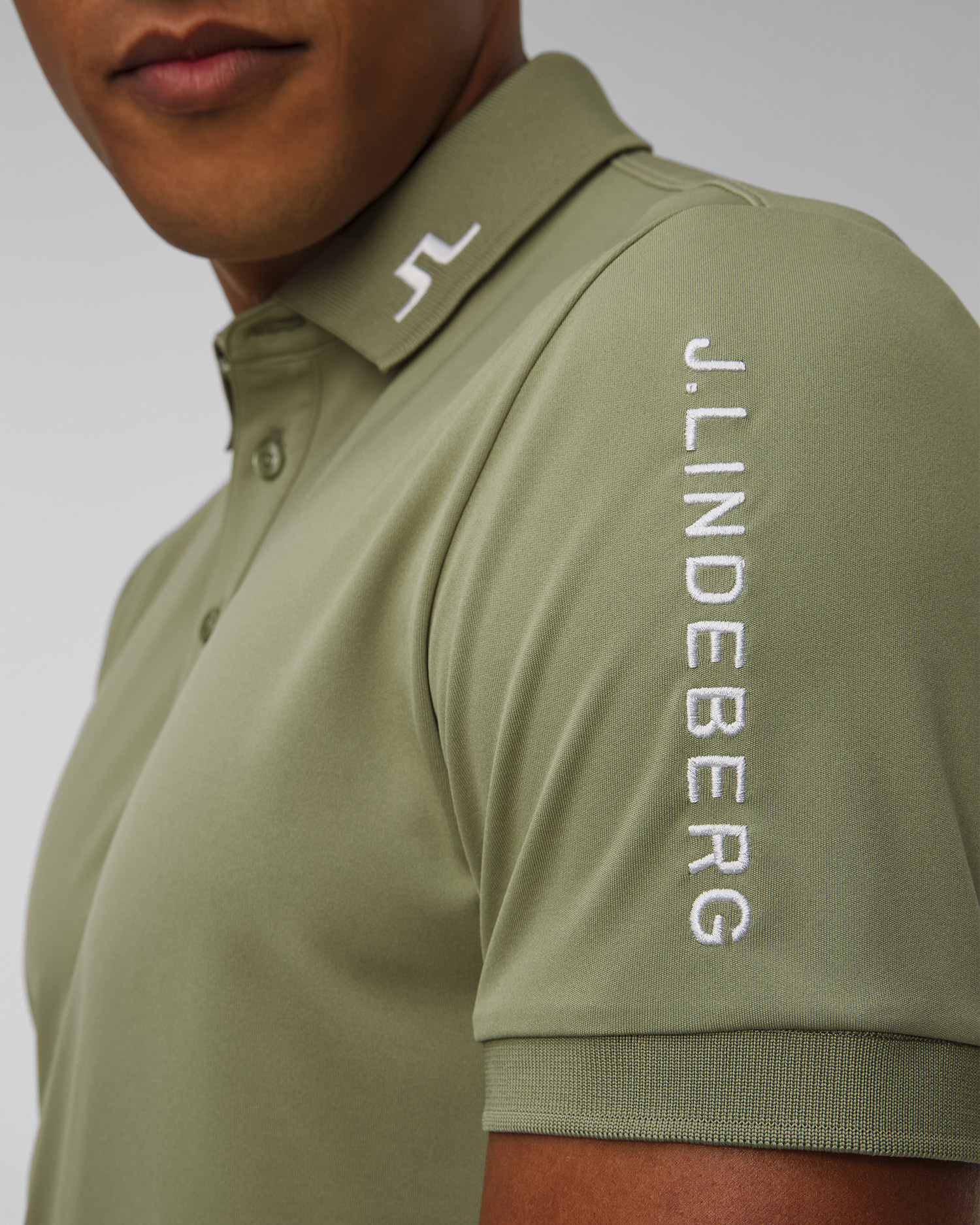 Men's technical polo J.Lindeberg Tour Tech Slim Fit Polo green