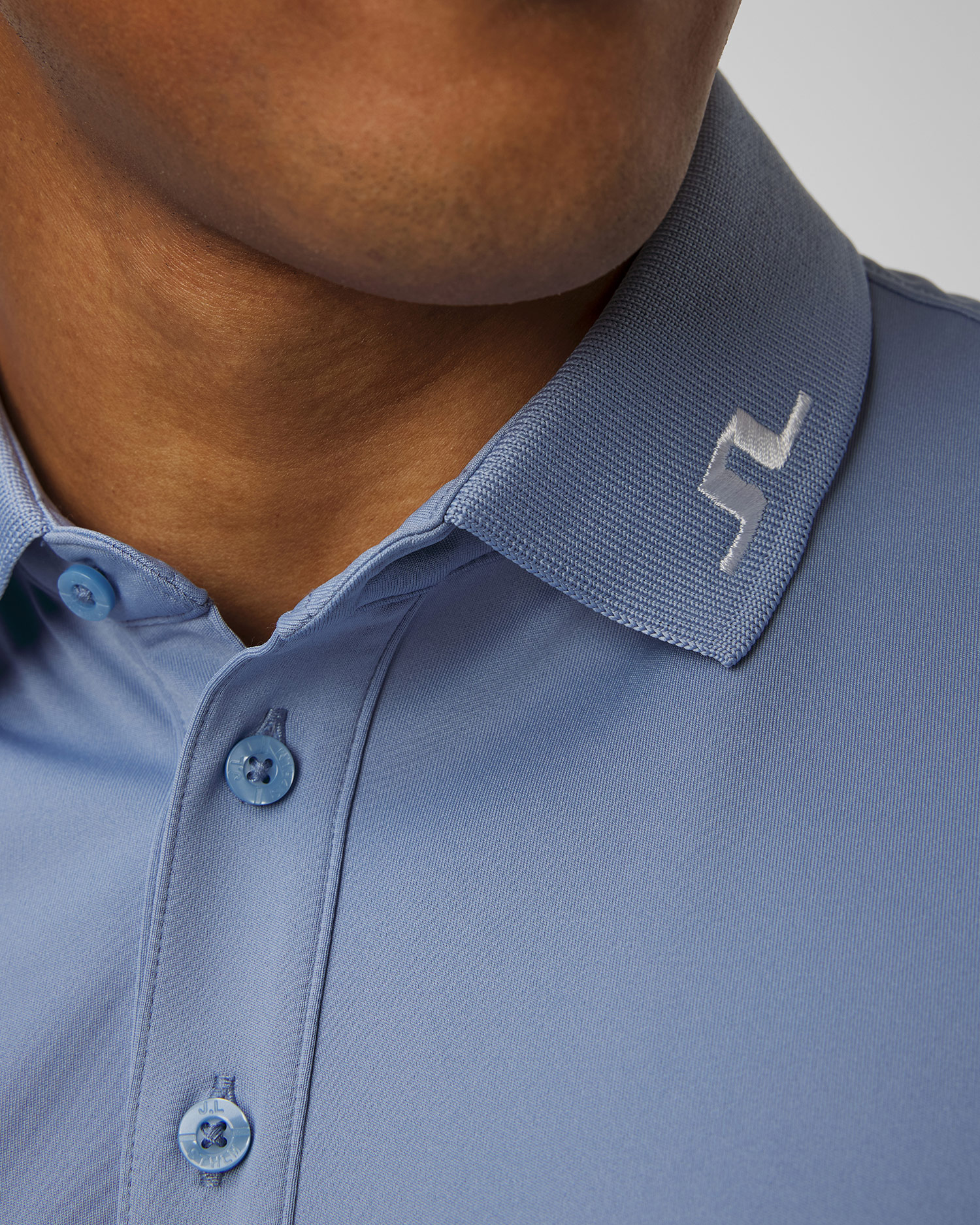 Polo techniczne męskie J.Lindeberg Tour Tech Slim Fit Polo niebieskie