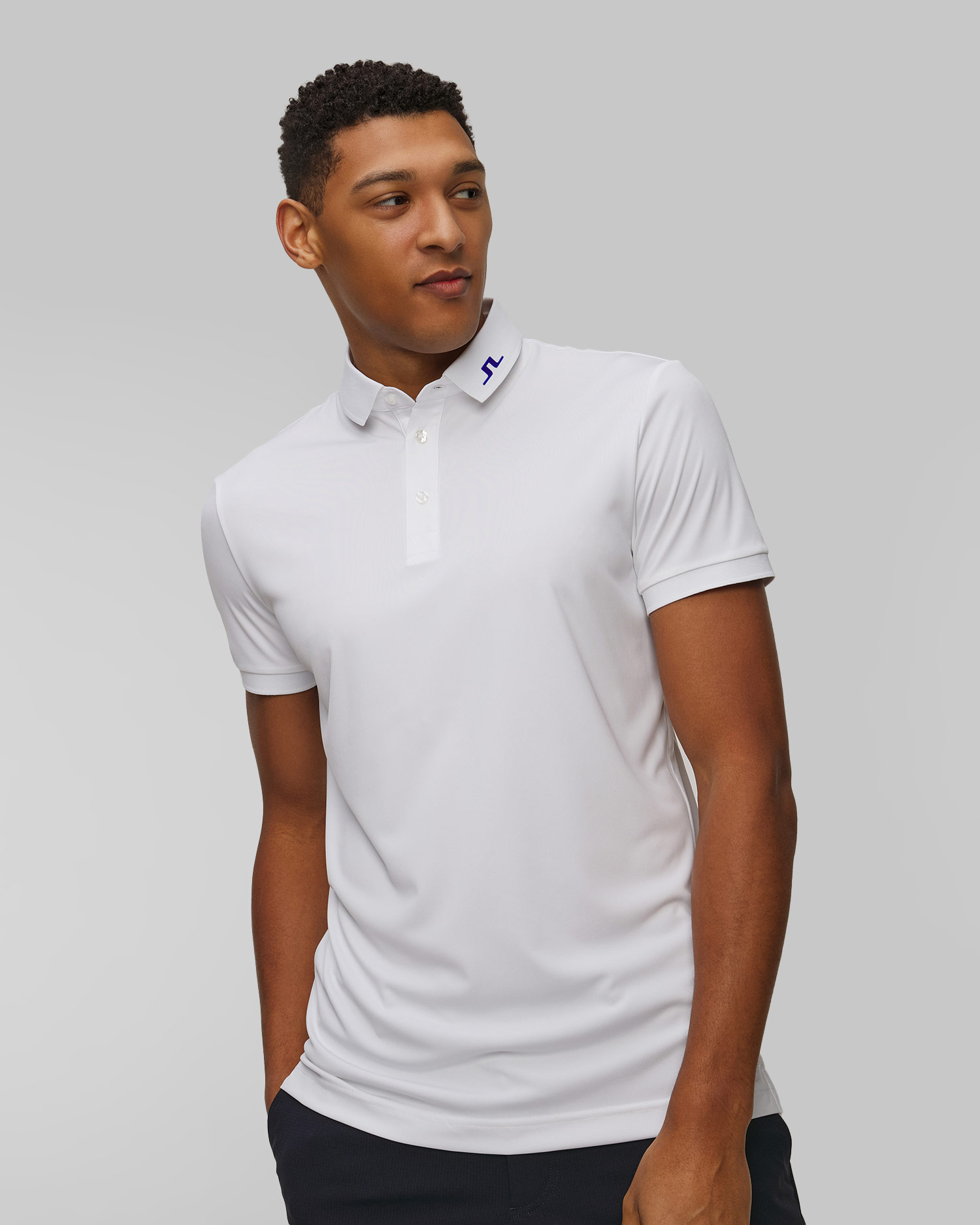 Pánska funkčná polokošeľa J.Lindeberg KV Print Polo biela