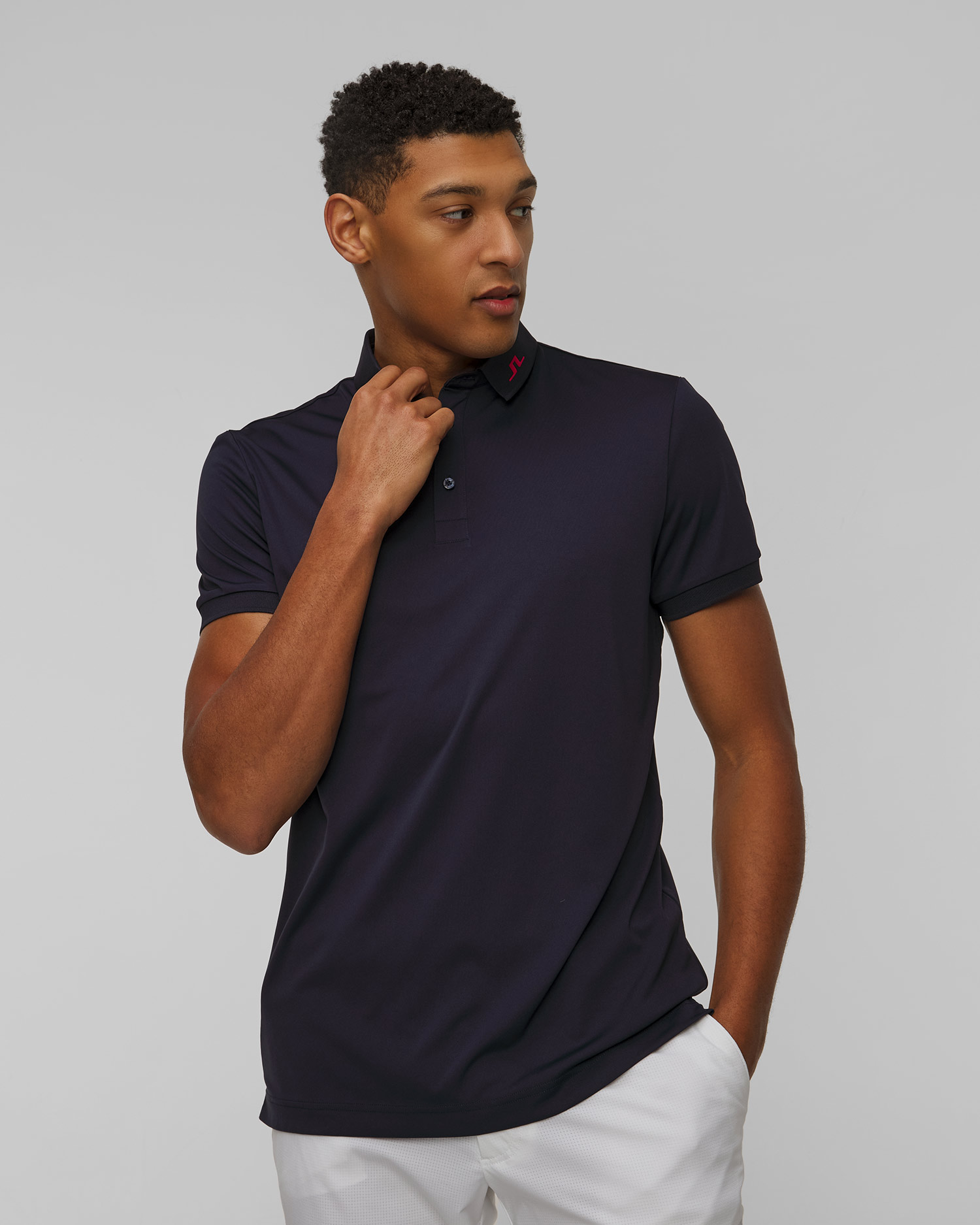 Pánska funkčná polokošeľa J.Lindeberg KV Print Polo tmavomodrá