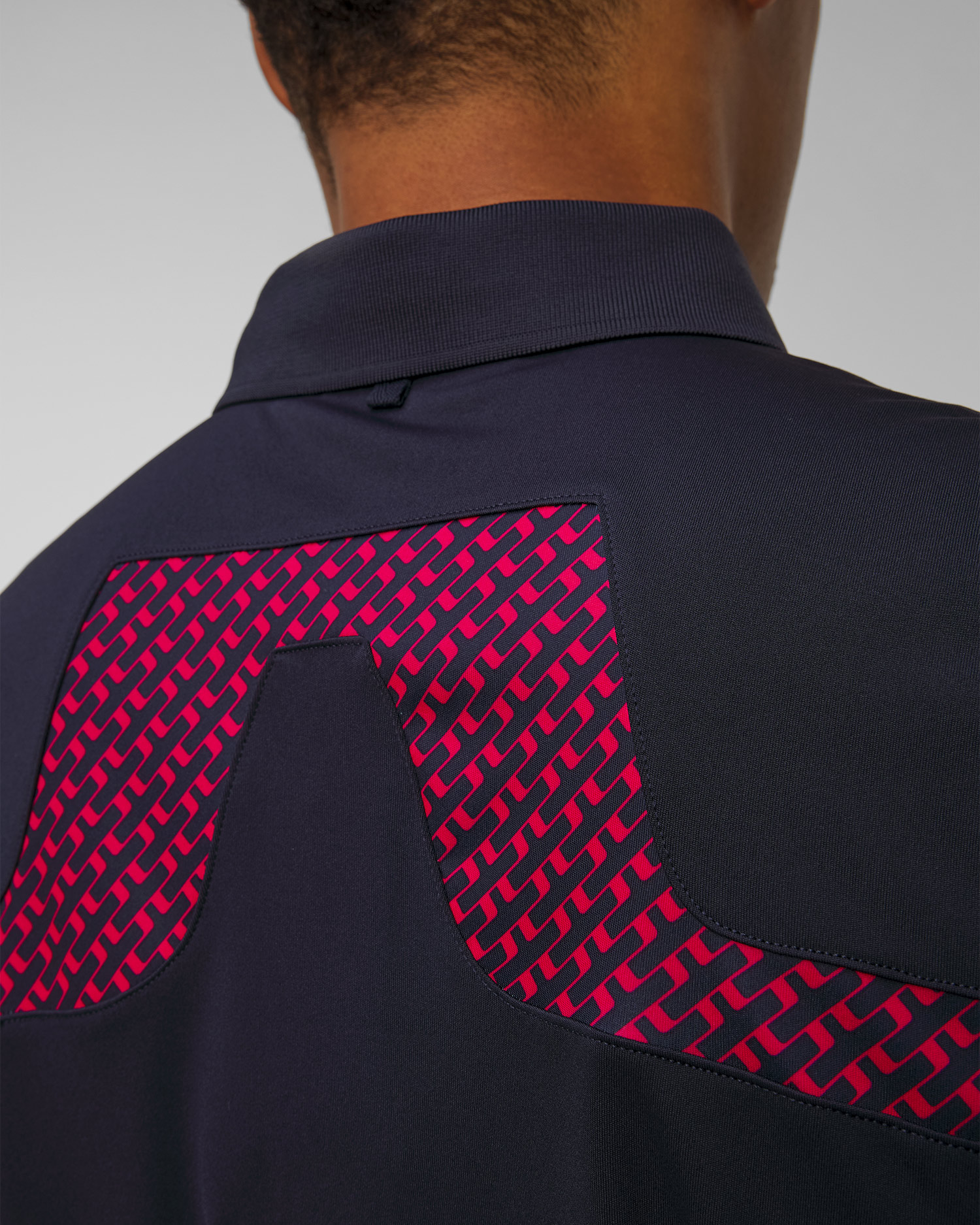 Polo techniczne męskie J.Lindeberg KV Print Polo granatowe