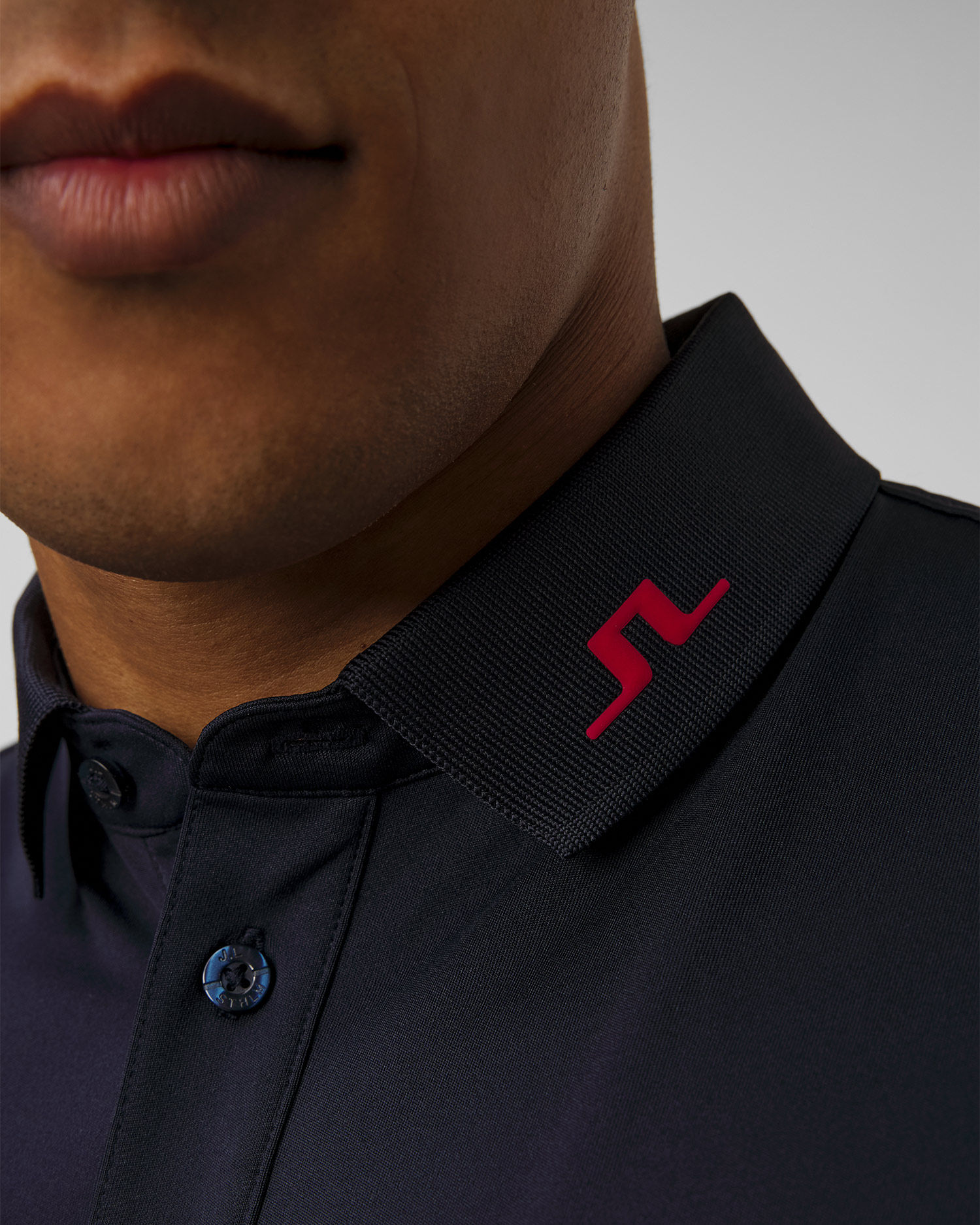 Polo techniczne męskie J.Lindeberg KV Print Polo granatowe