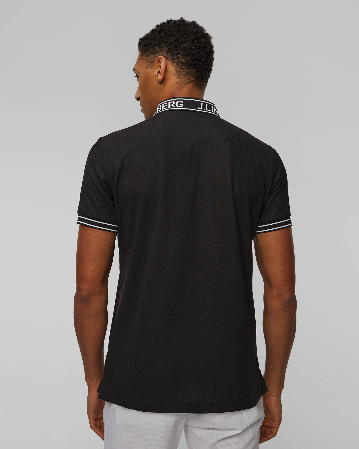 Men's technical polo J.Lindeberg Austin Polo black