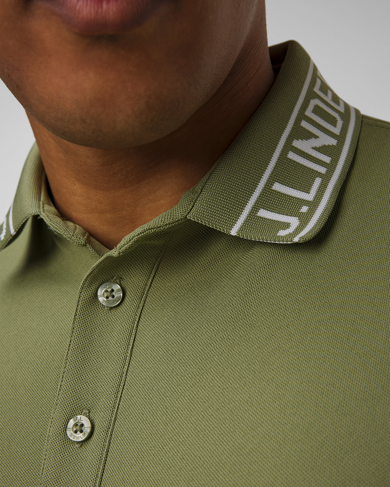 Men's technical polo J.Lindeberg Austin Polo green