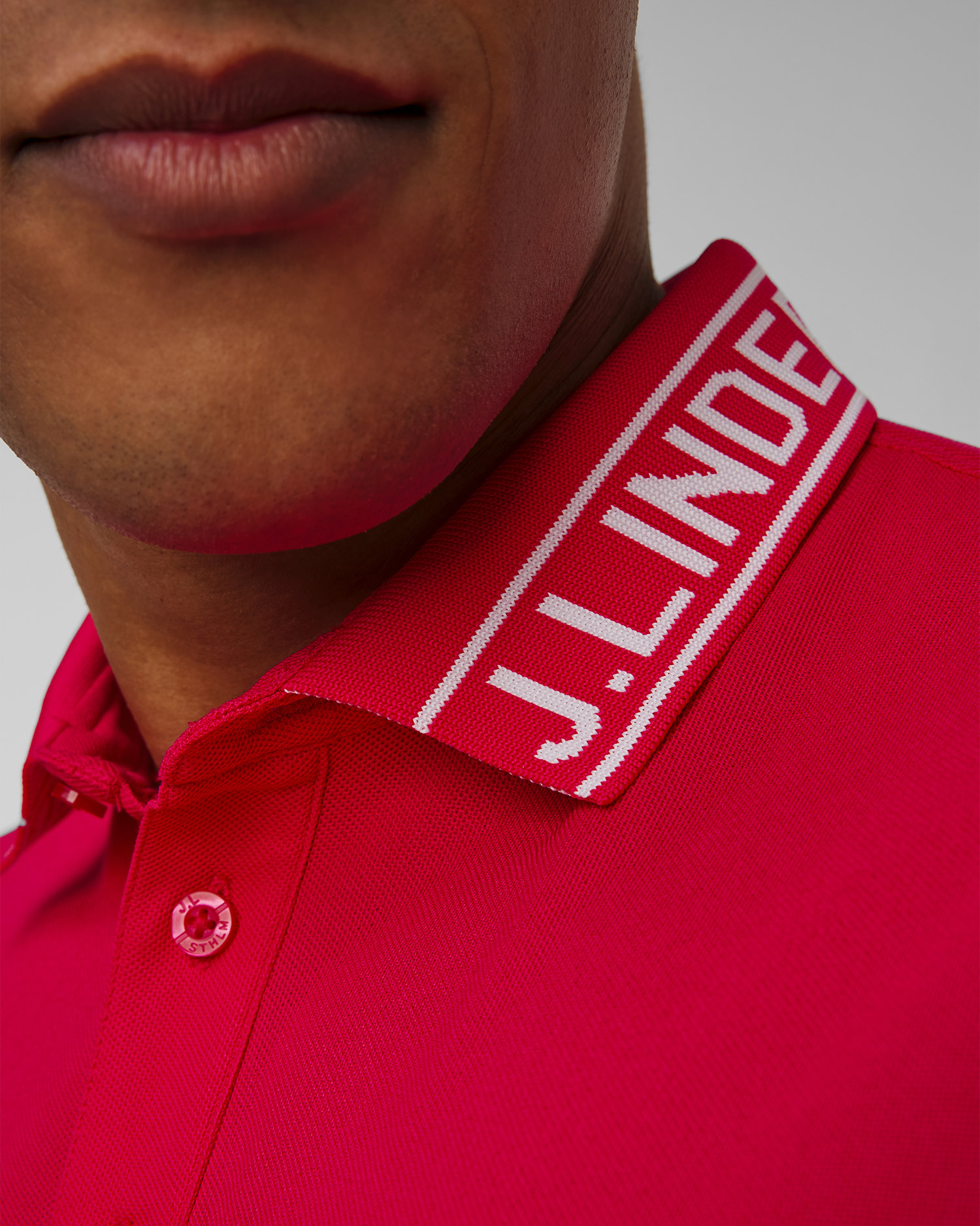 Men's technical polo J.Lindeberg Austin Polo red