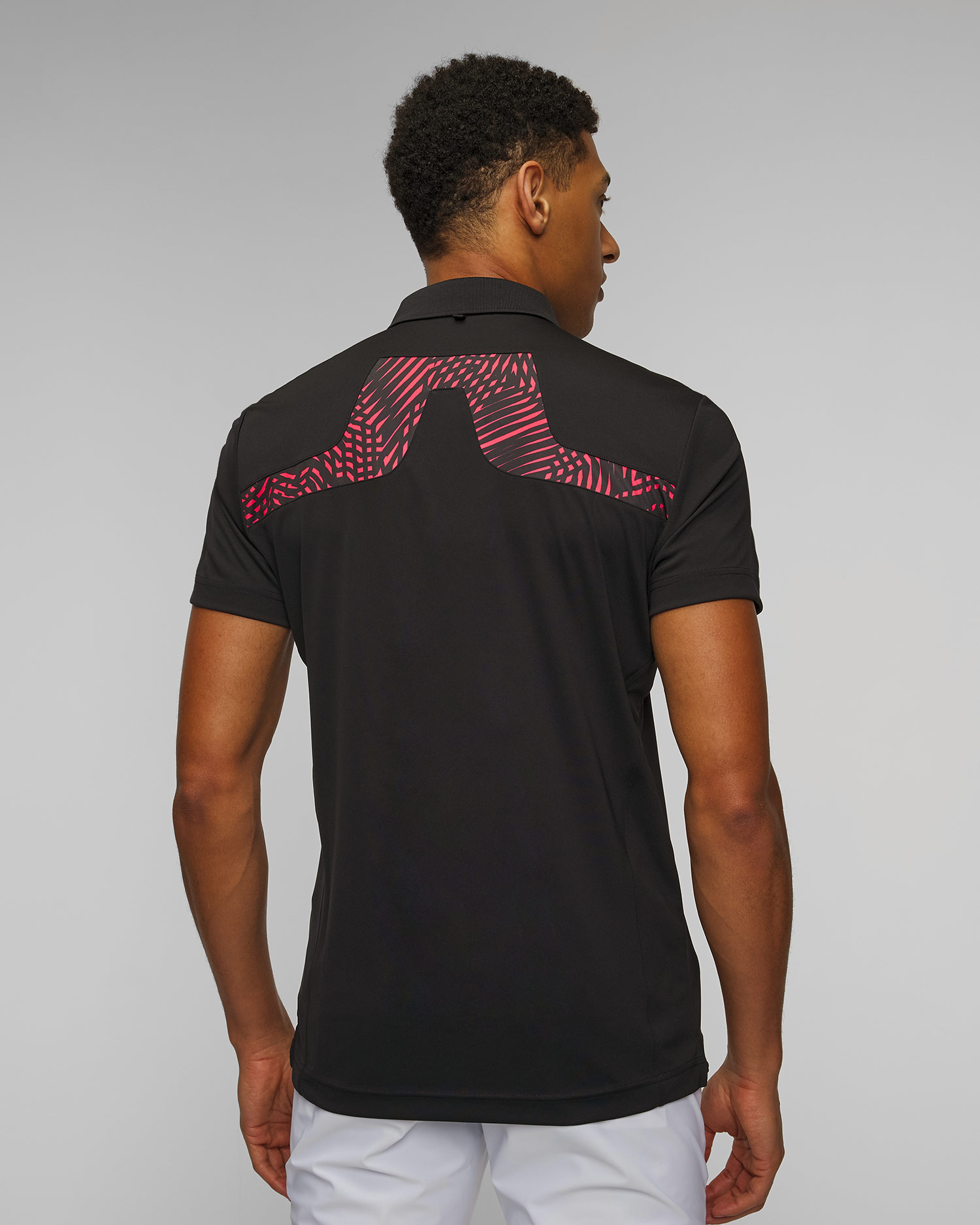Polo technique noir pour hommes J.Lindeberg KV Tour Golf Polo