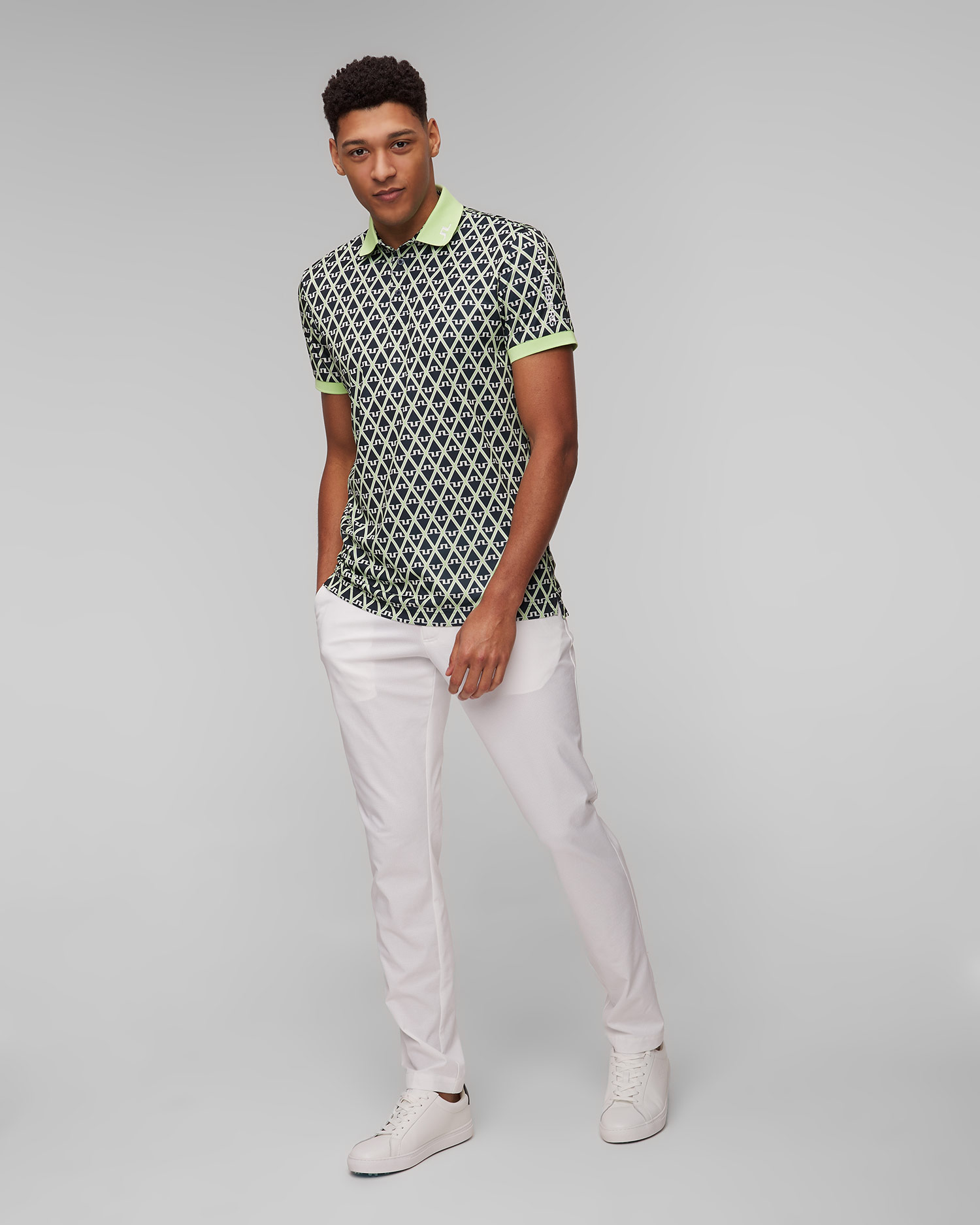 Pantalon blanc pour hommes J.Lindeberg Vent Pant