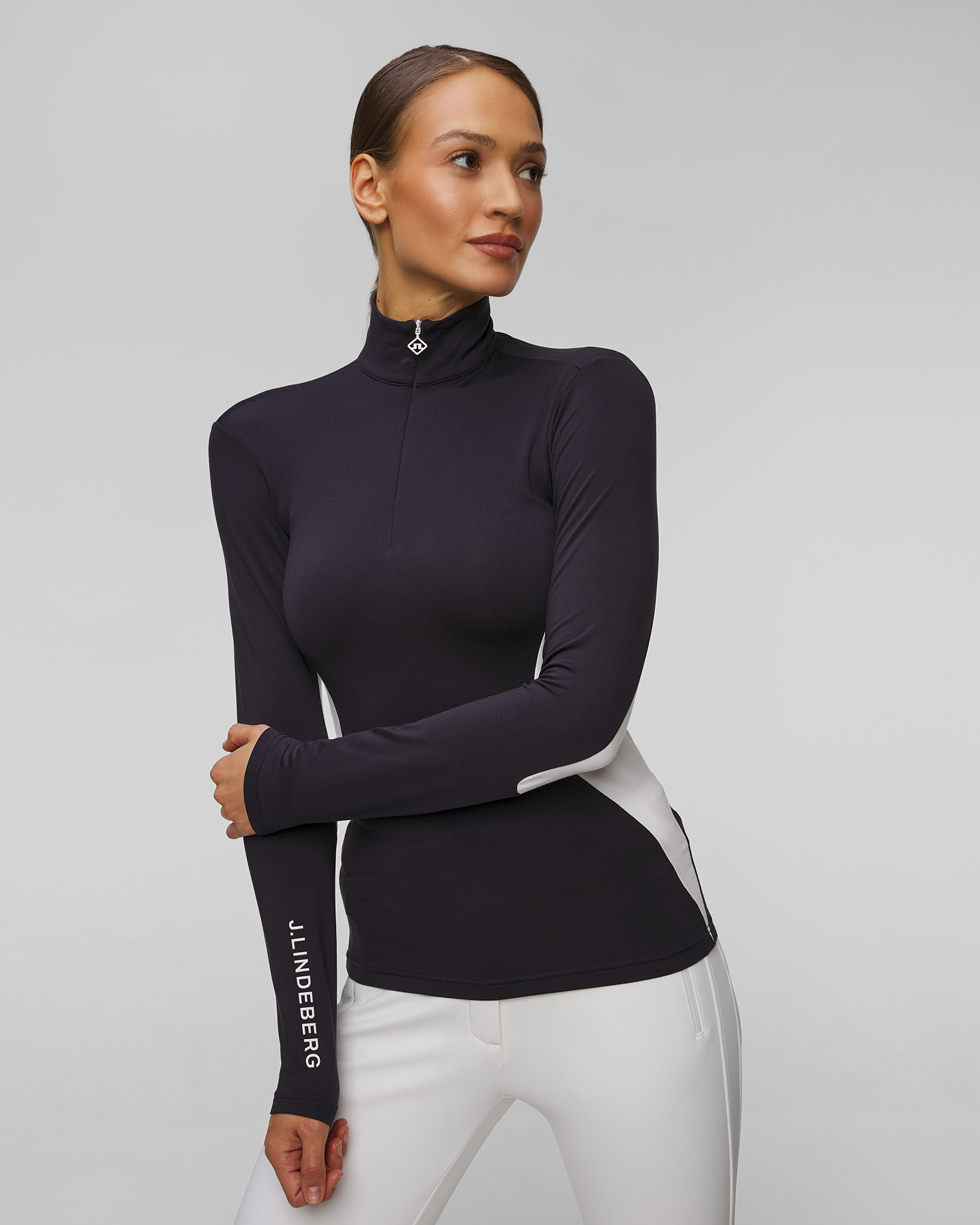 Women's navy blue sweatshirt J.Lindeberg Cookies Mid Layer