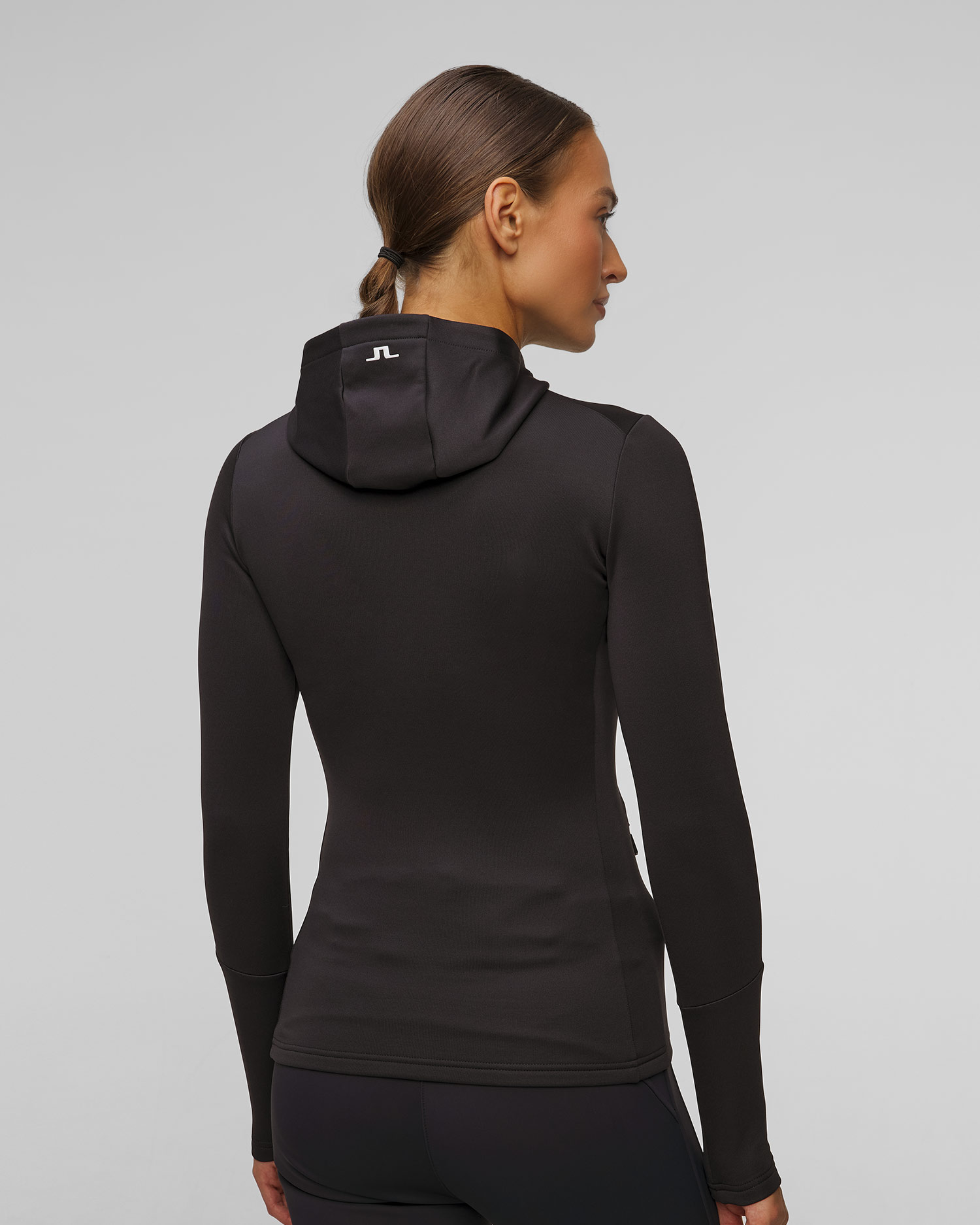 Hanorac negru pentru femei J.Lindeberg W Aerial Zip Hood