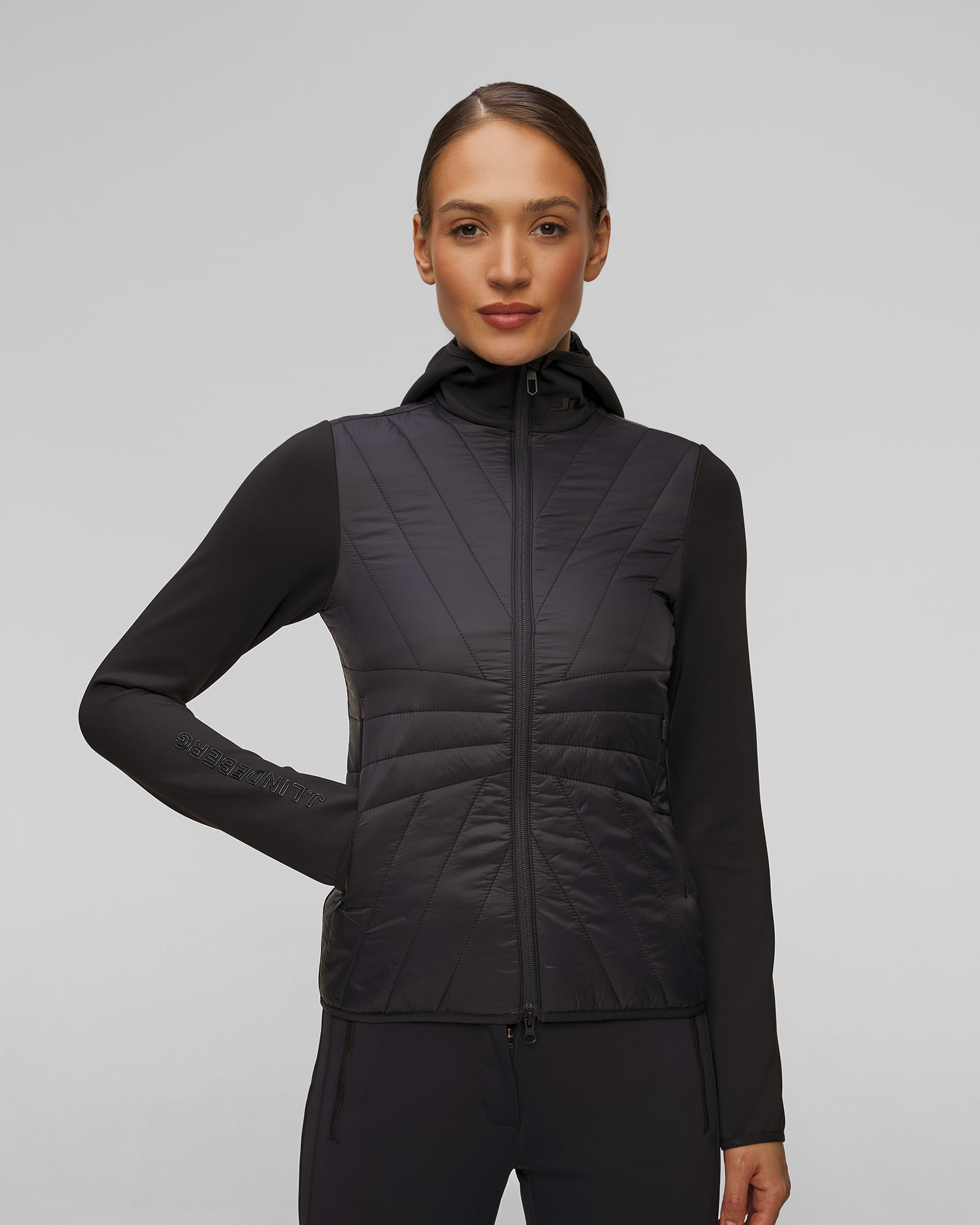 J.Lindeberg Holma Quilt Hybrid Hood Damen-Hybridjacke
