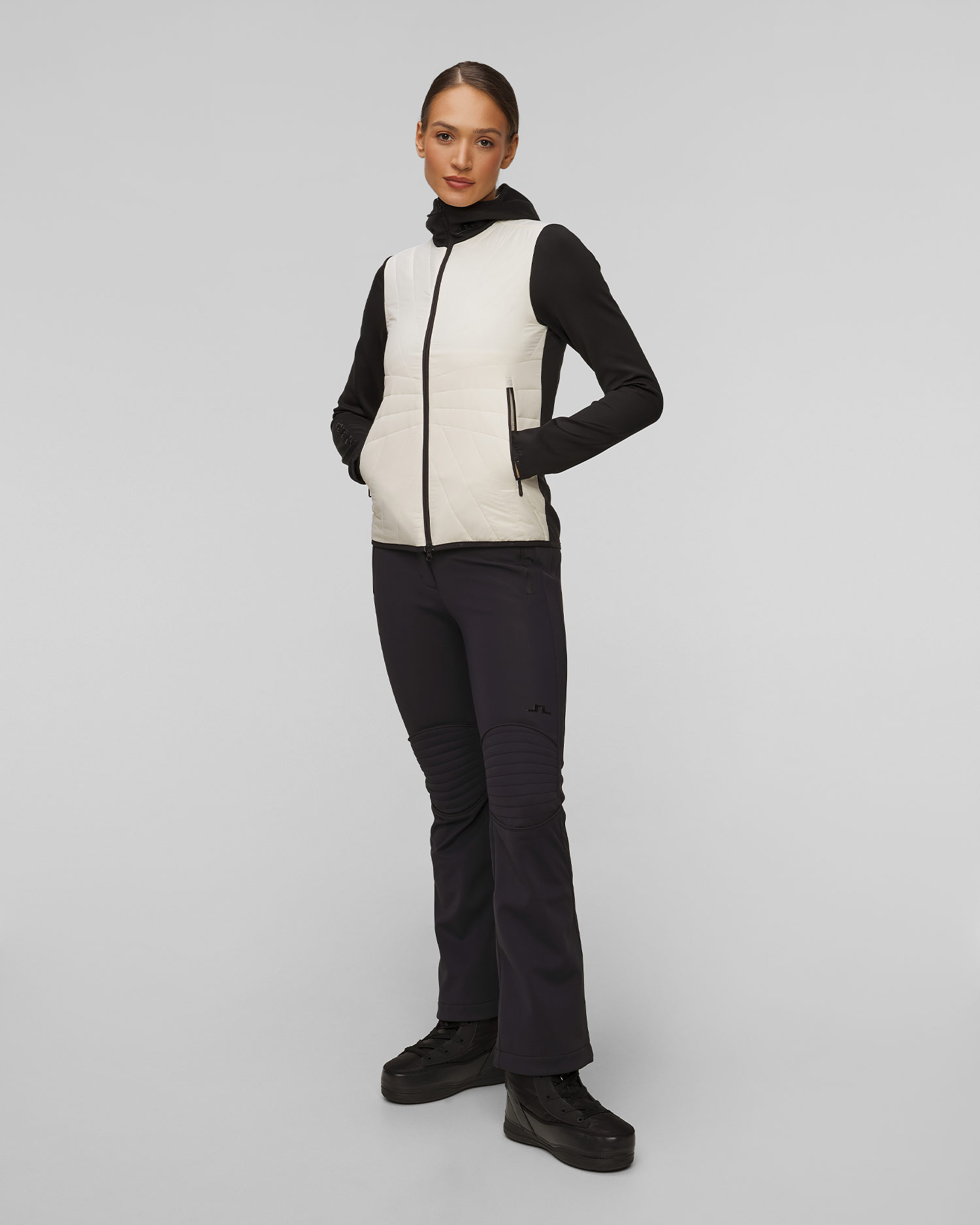 Women's ski jacket J.Lindeberg Holma Quilt Hybrid Hood