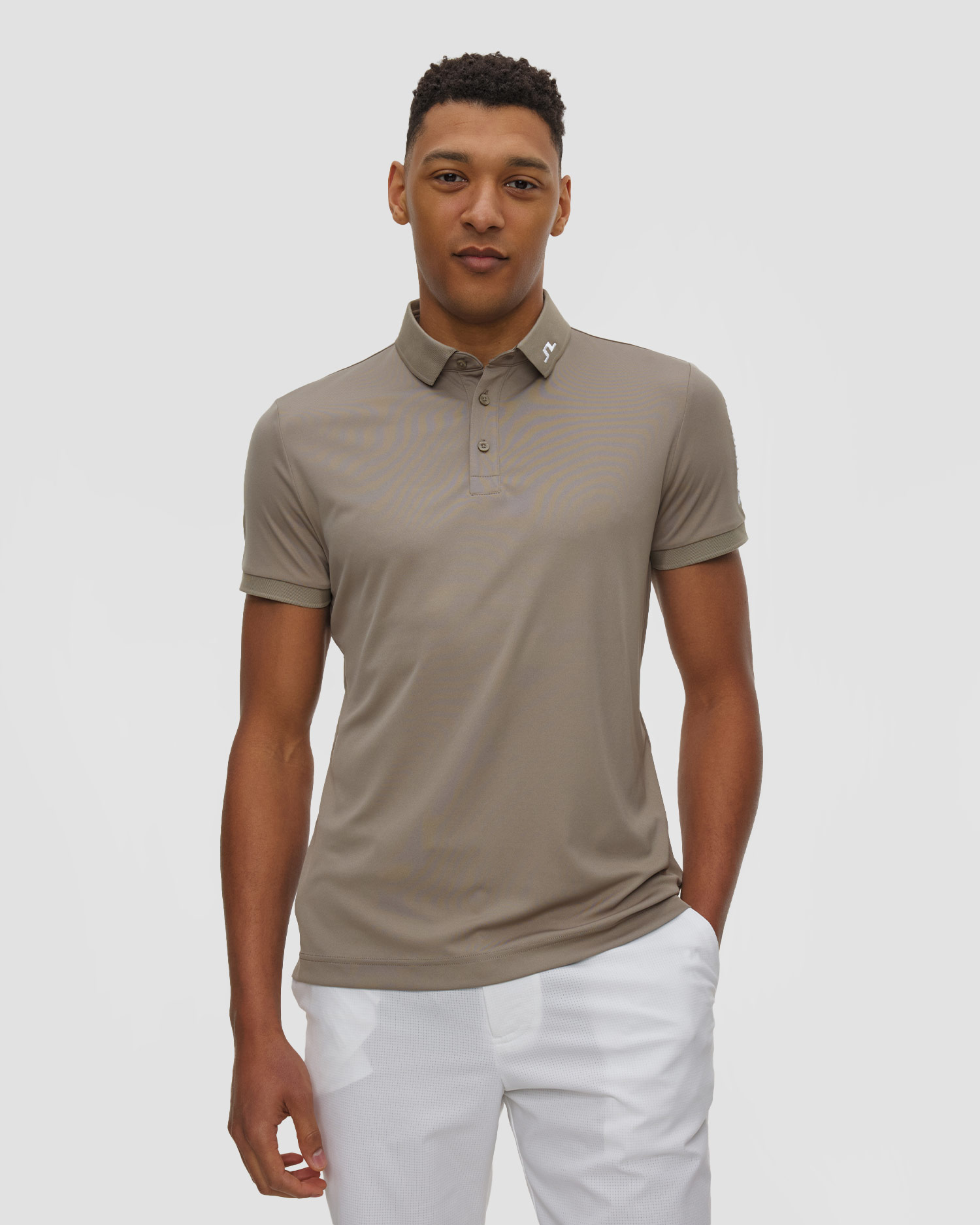 Koszulka polo męska J.Lindeberg Men Tour Tech Slim Fit Polo, Barva/Vzor: Szary