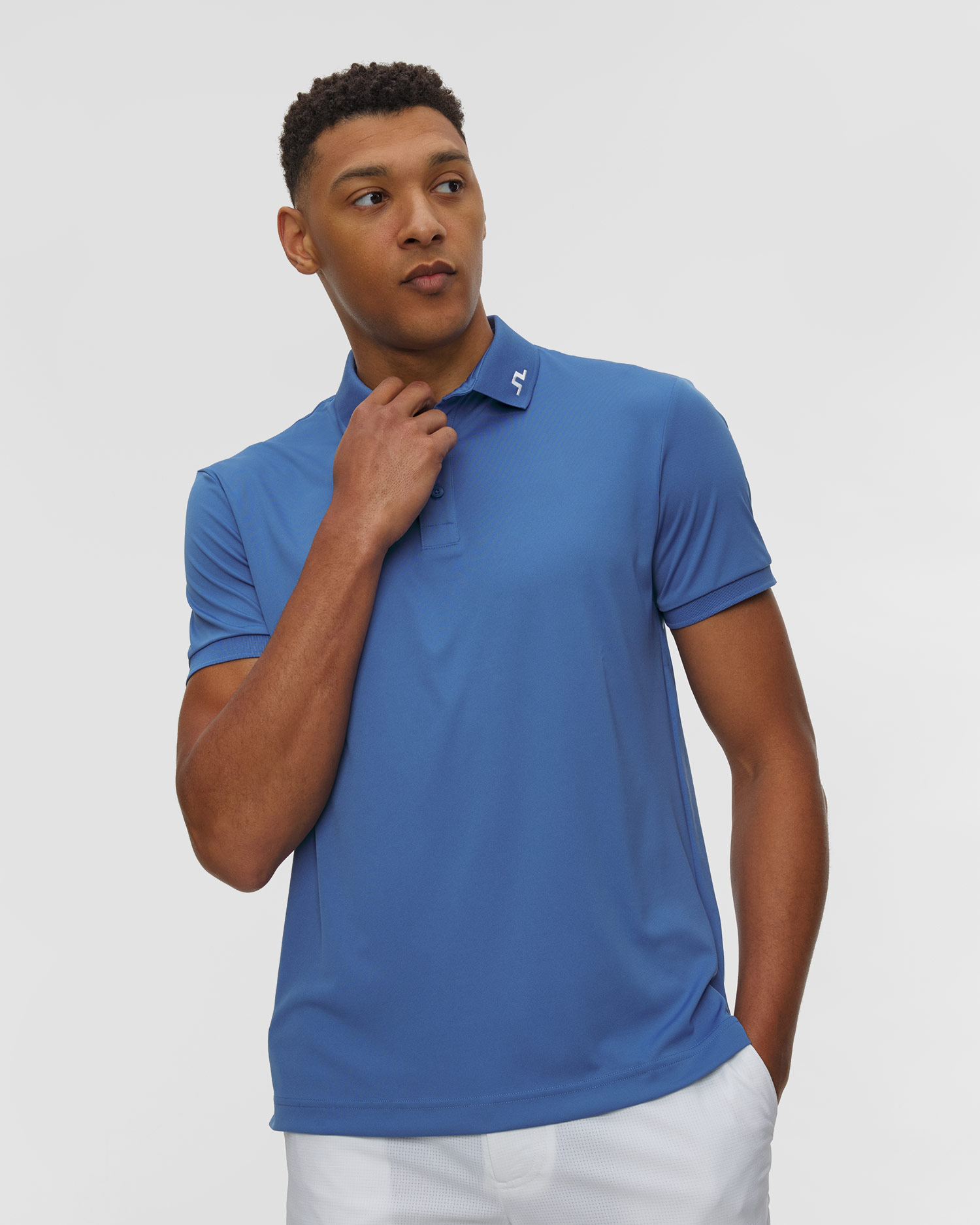 Koszulka polo męska J.Lindeberg Men Kv Print Polo, Barva/Vzor: Niebieski