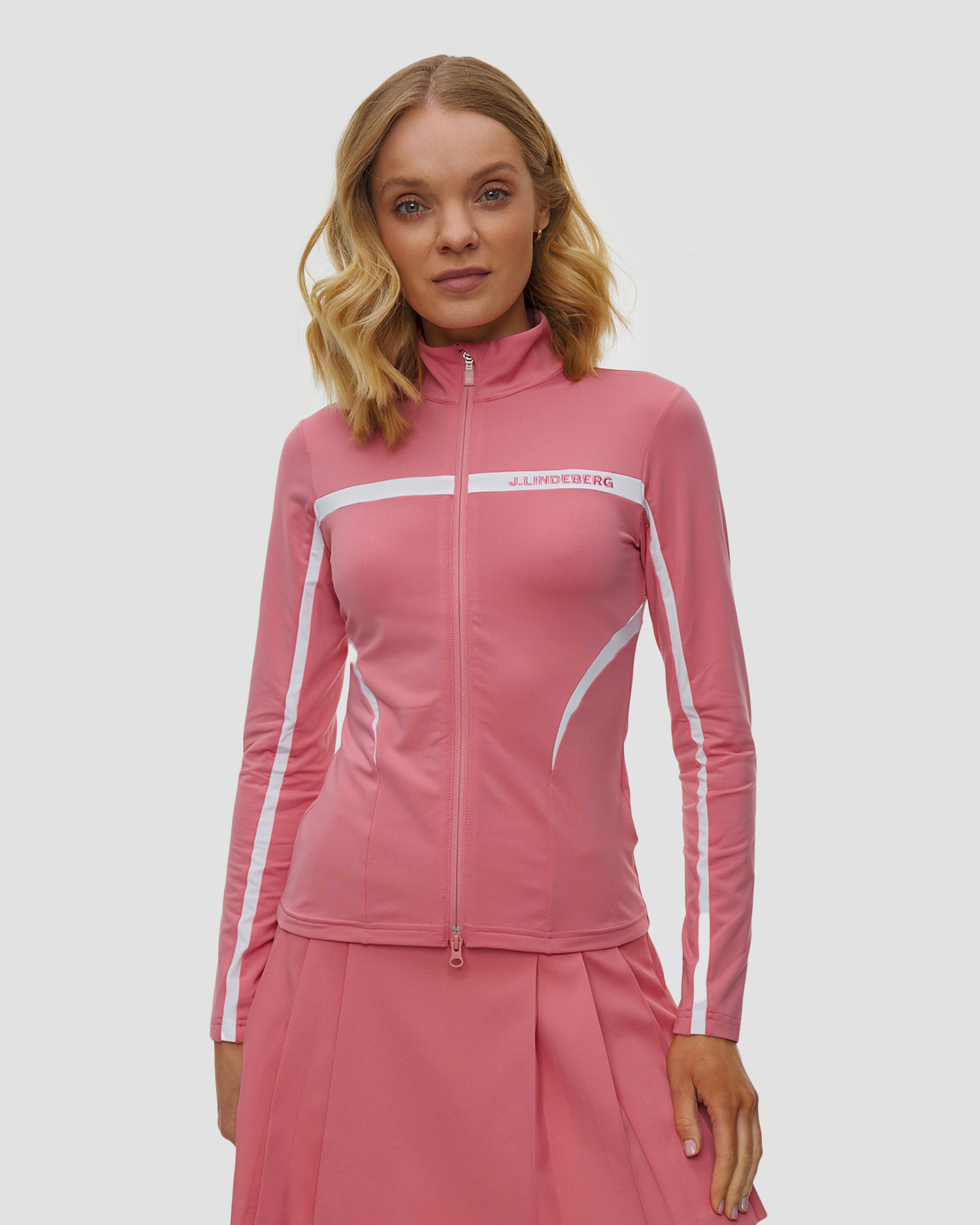 Bluza pentru femei J.Lindeberg Ladies Janice Mid Layer, Culoare/Model: Różowy