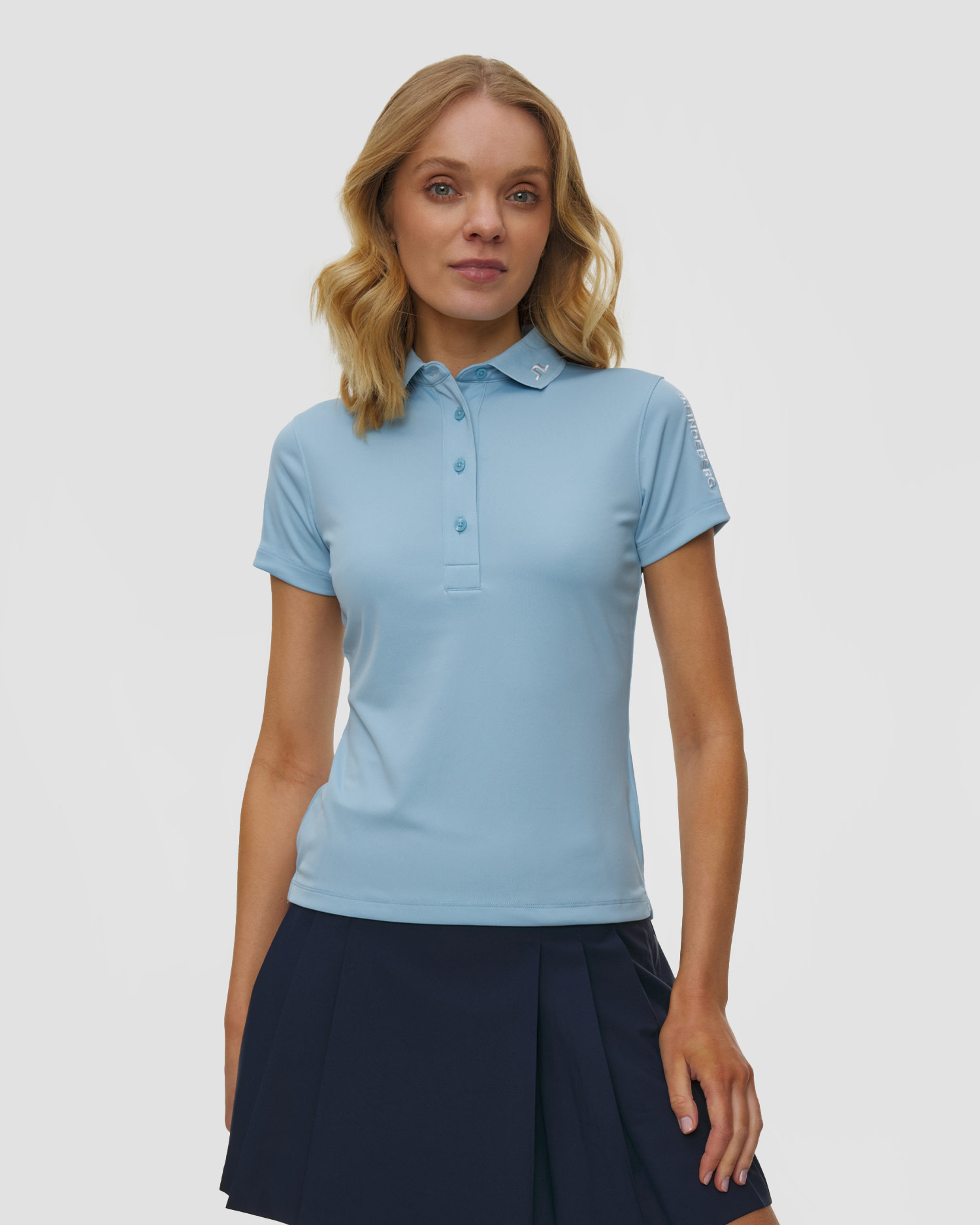 Dámska polokošeľa J.Lindeberg Ladies Tour Tech Polo, Farba-Vzor: Niebieski