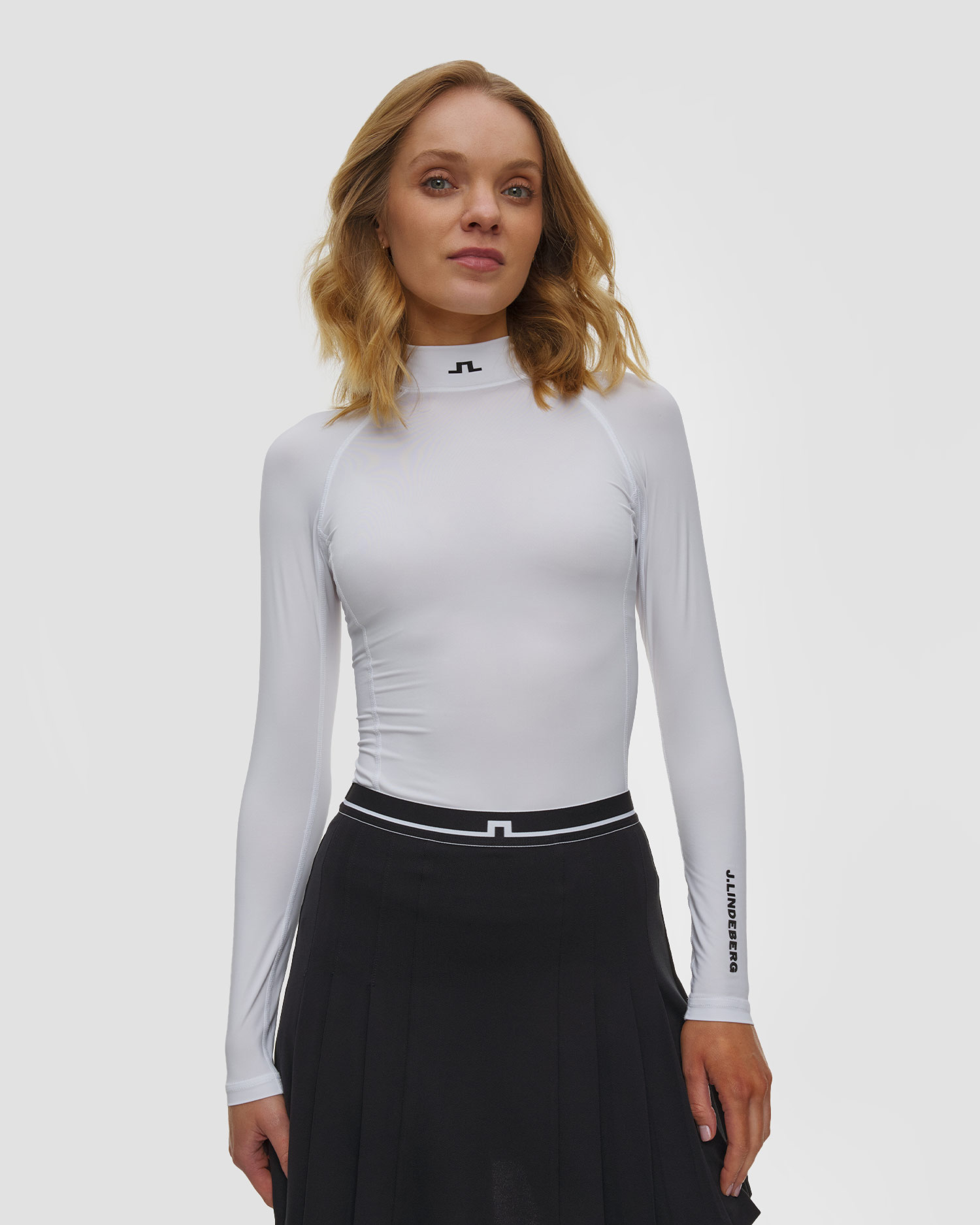 J.Lindeberg Ladies Ella Compression Top Damen-Kompressionsshirt, Farbe/Muster: Biały