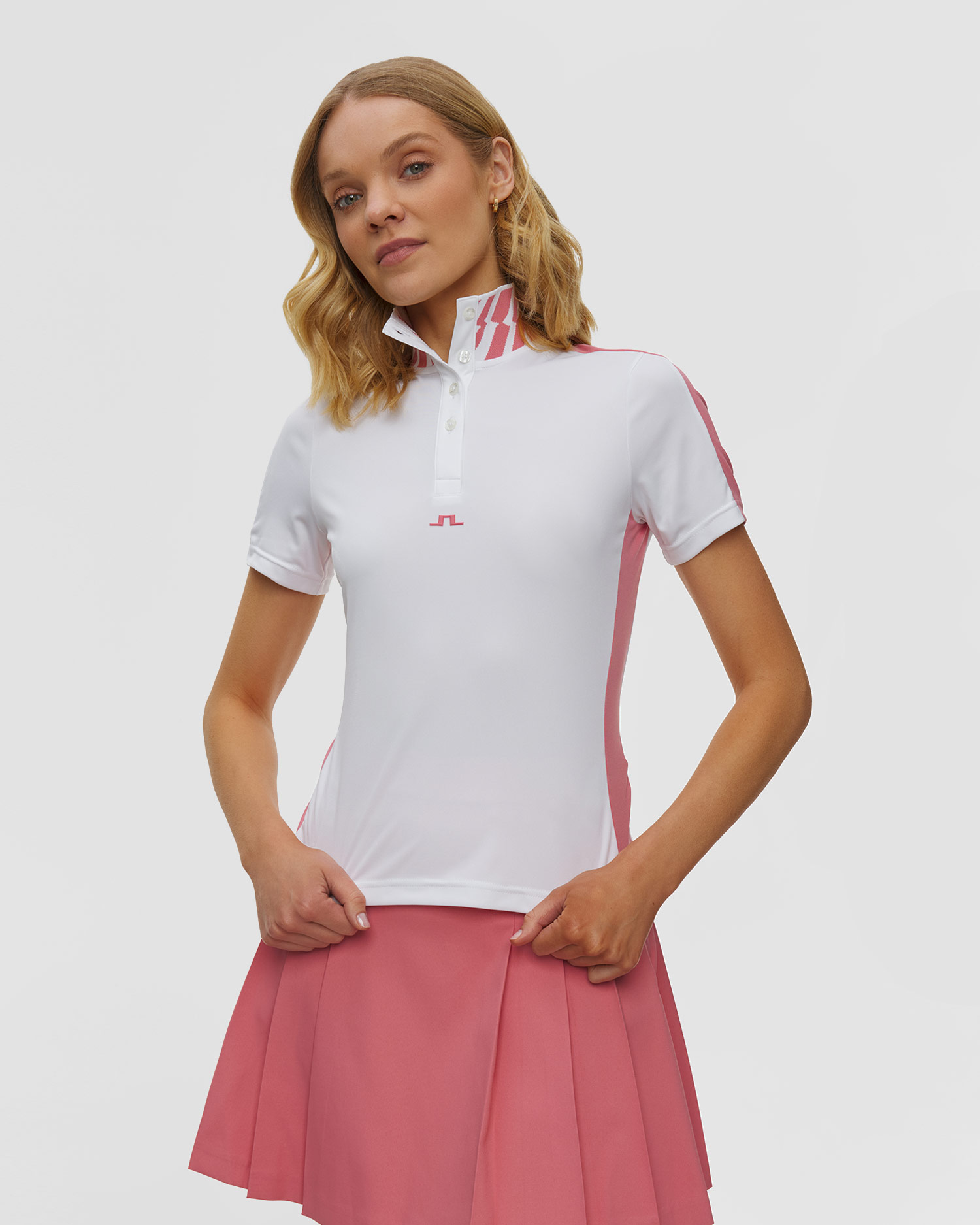 Dámska polokošeľa J.Lindeberg Ladies Pip Polo, Farba-Vzor: Biały
