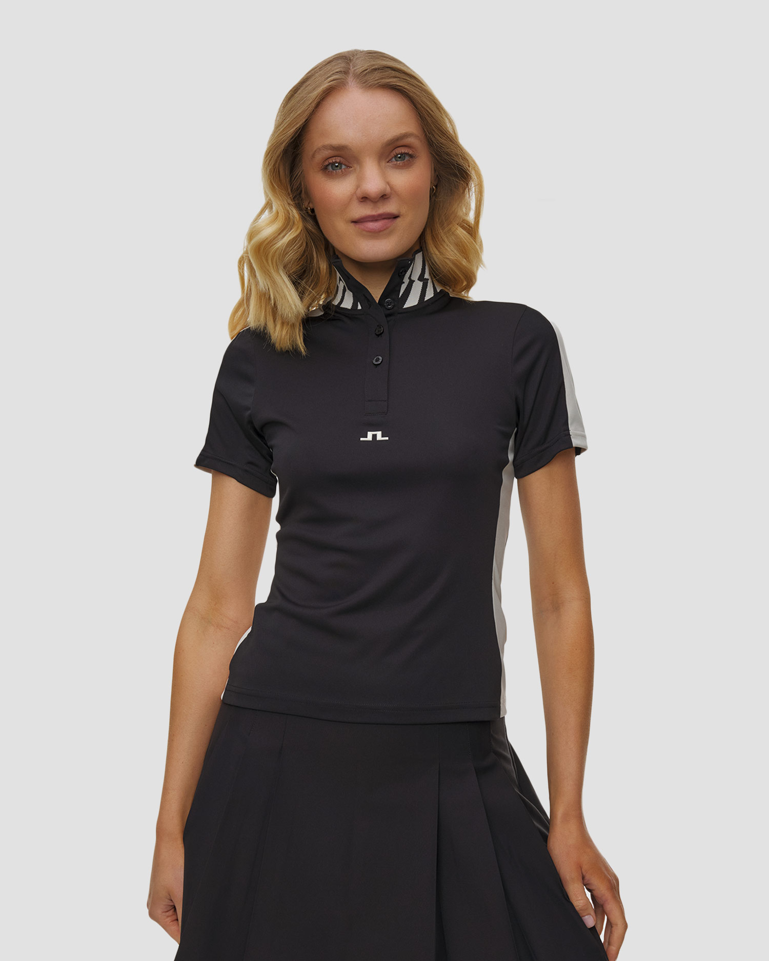 Dámska polokošeľa J.Lindeberg Ladies Pip Polo, Farba-Vzor: Czarny