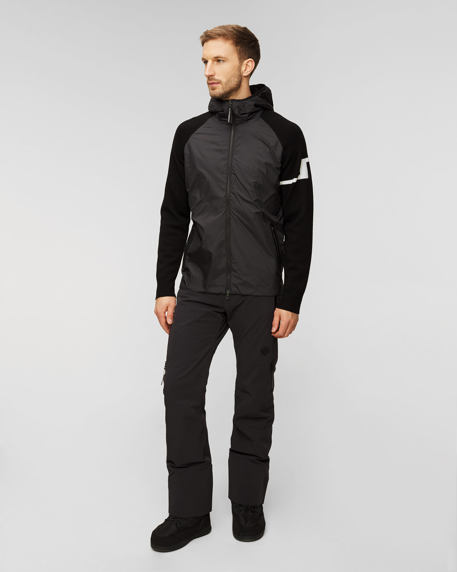 Czarna kurtka hybrydowa męska J.Lindeberg Cascade