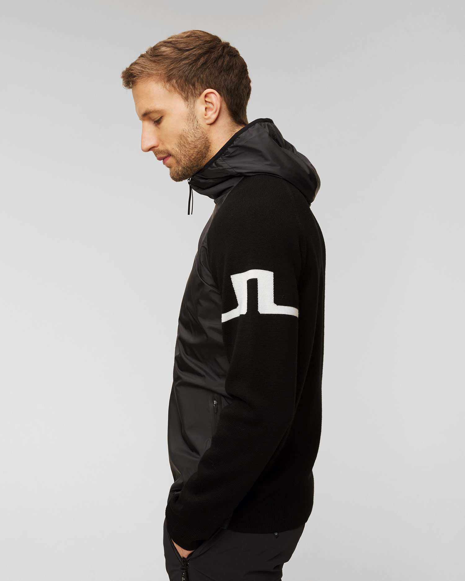 Czarna kurtka hybrydowa męska J.Lindeberg Cascade