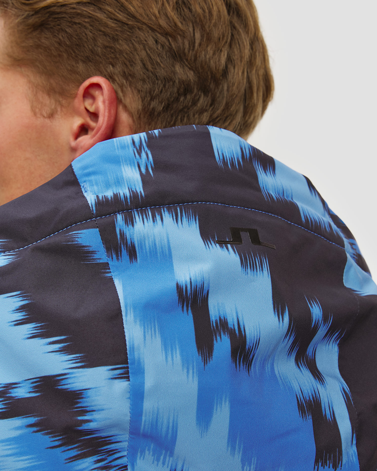 J.Lindeberg Ace Jacket Printed Herren-Skijacke in Blau und Schwarz