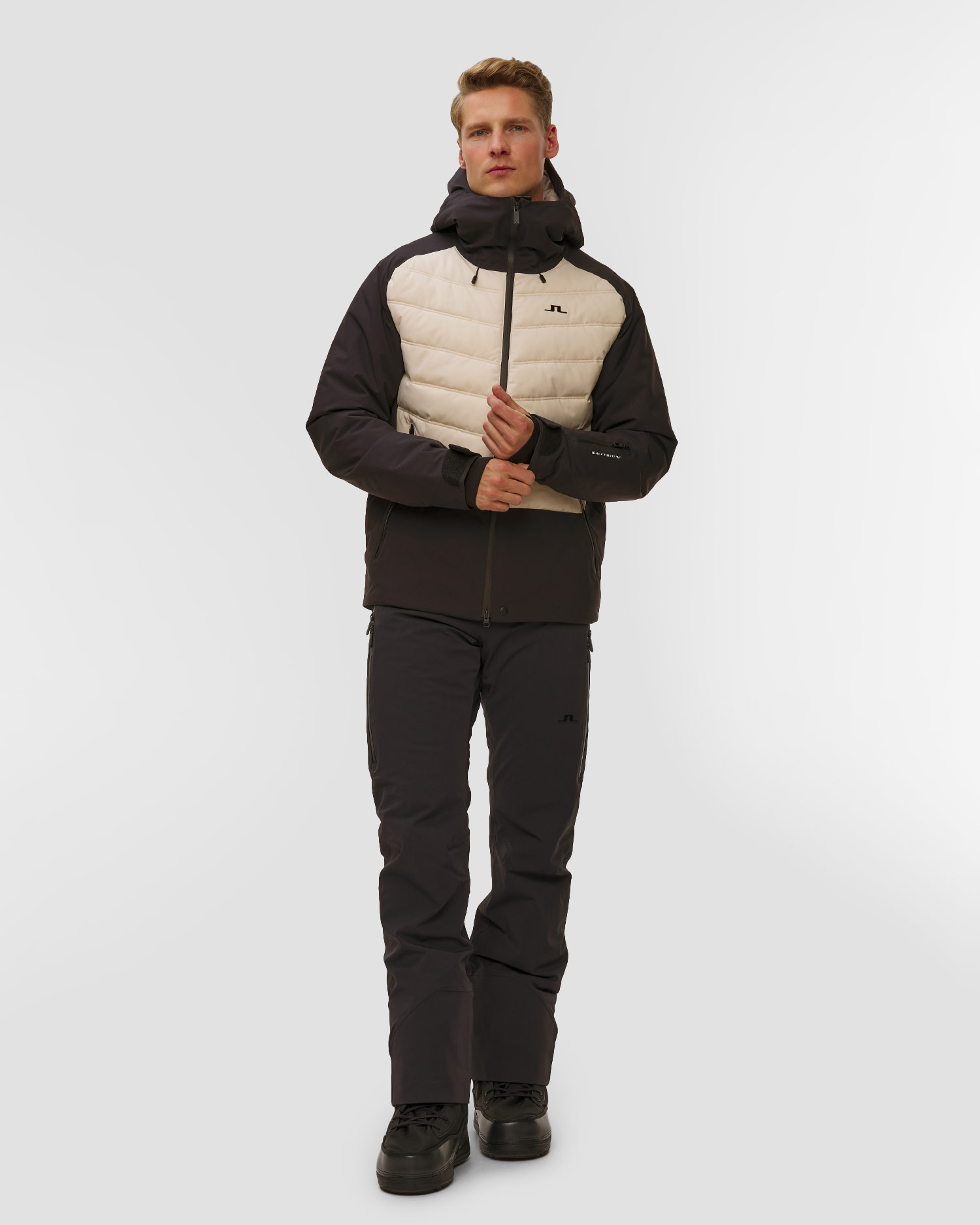 Giacca da sci da uomo J.Lindeberg Woody Jacket nero-crema