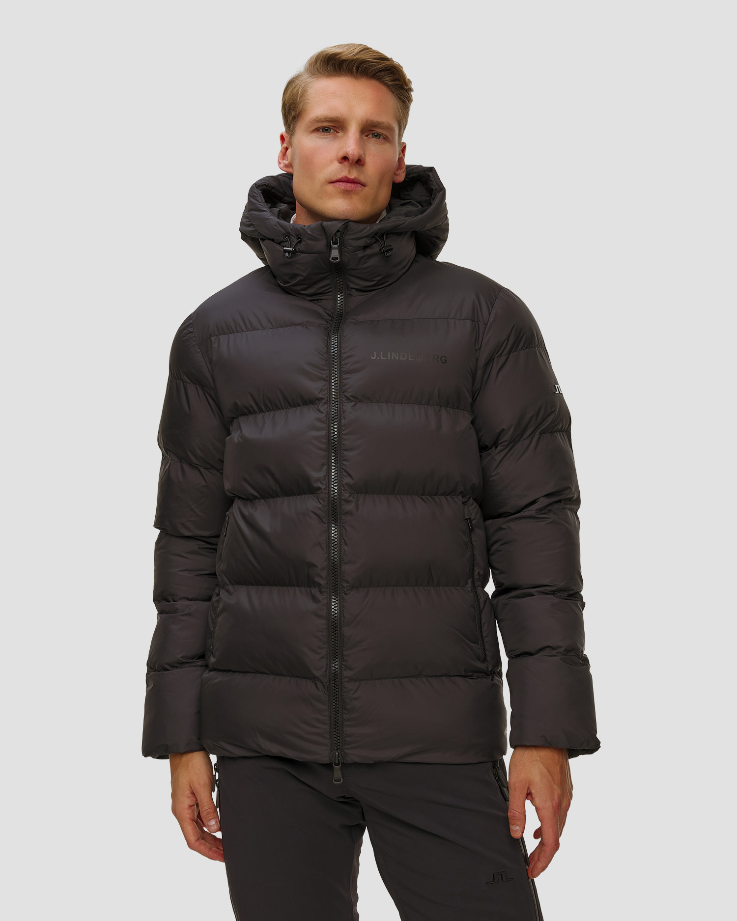 Giacca invernale da uomo J.Lindeberg Barek Padded Jacket nera, Colore/Disegno: Czarny