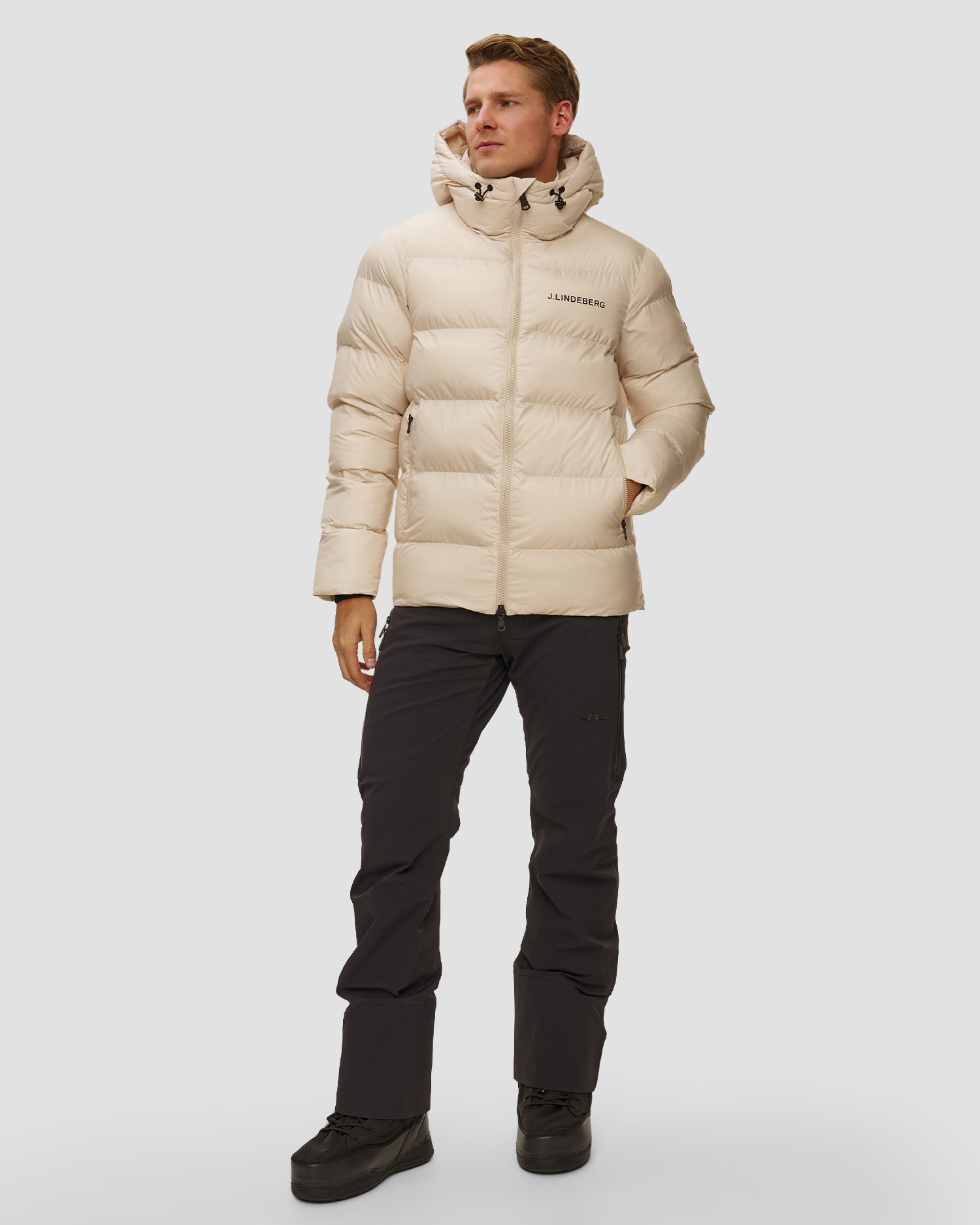 Giacca invernale da uomo J.Lindeberg Barek Padded Jacket beige