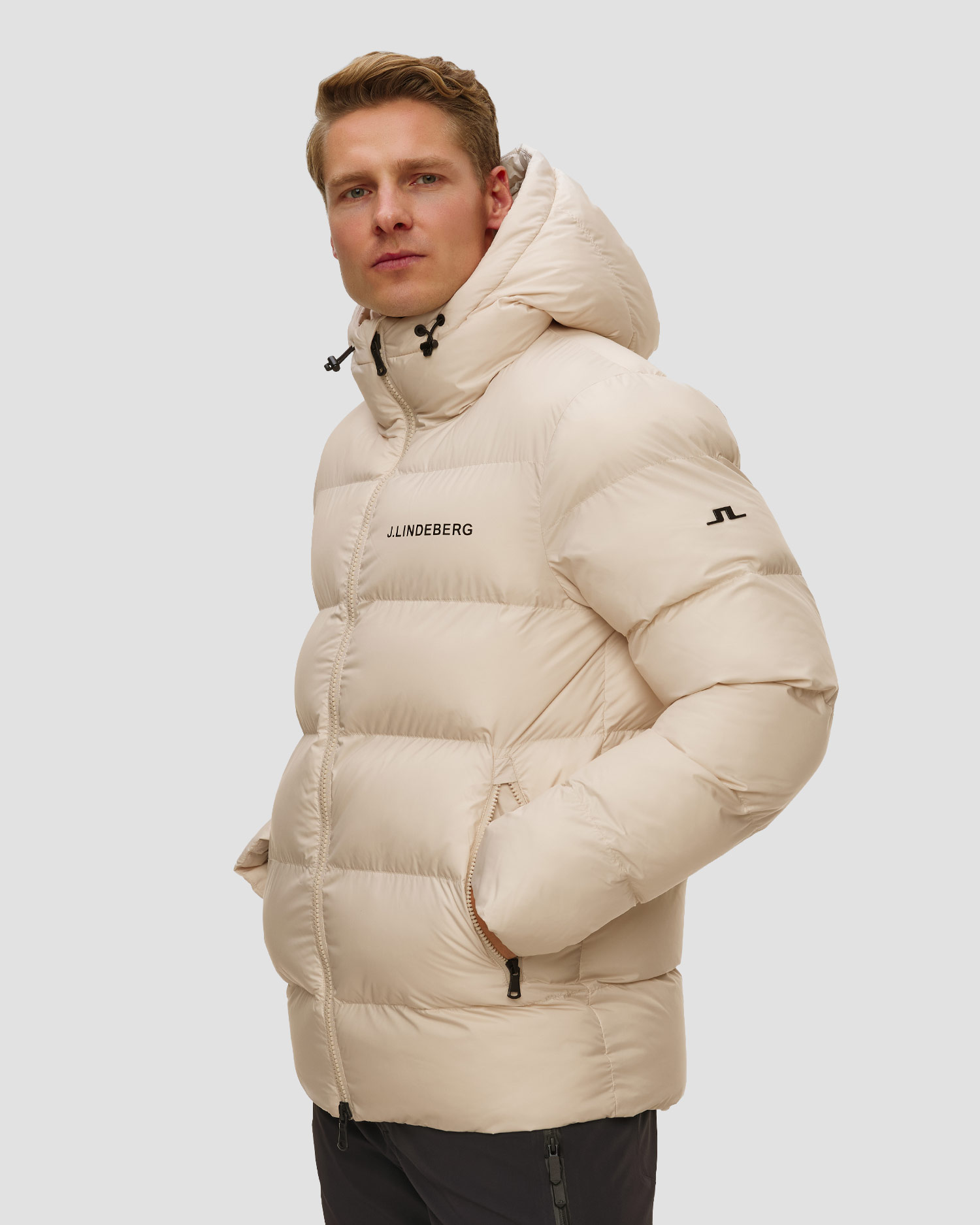 Giacca invernale da uomo J.Lindeberg Barek Padded Jacket beige