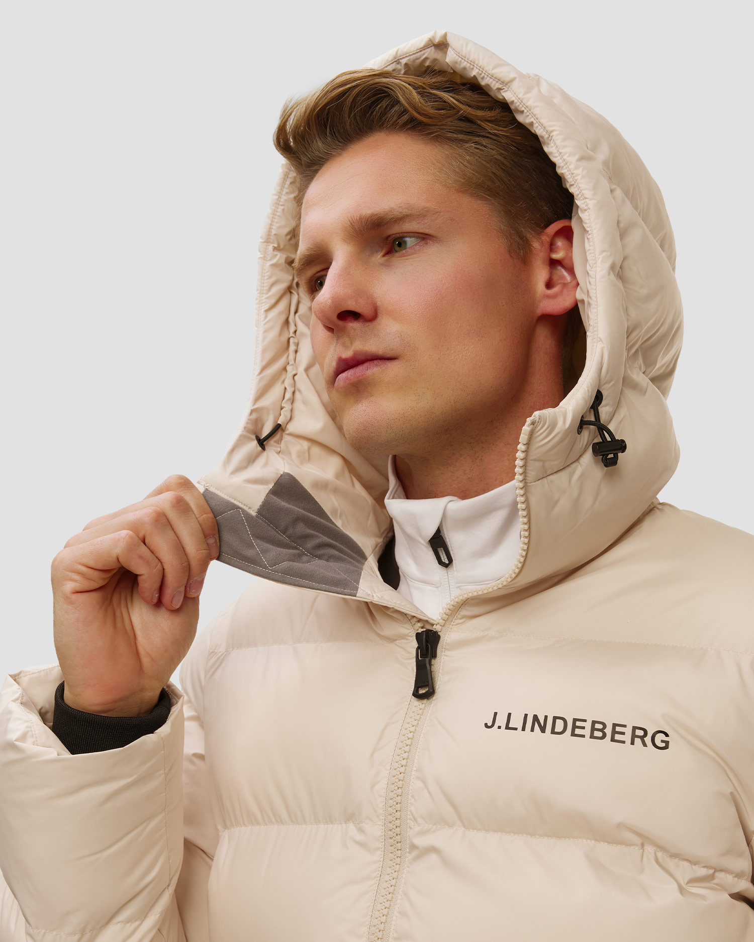 Giacca invernale da uomo J.Lindeberg Barek Padded Jacket beige