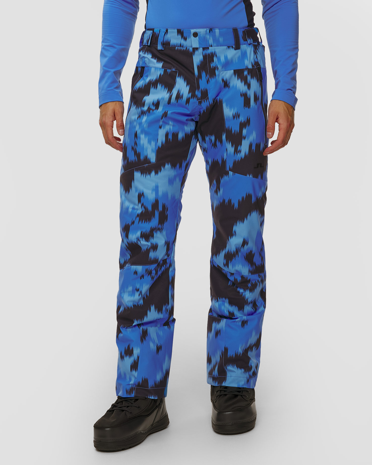 J.Lindeberg Clarke Pant Printed Herren-Skihose in Blau und Schwarz