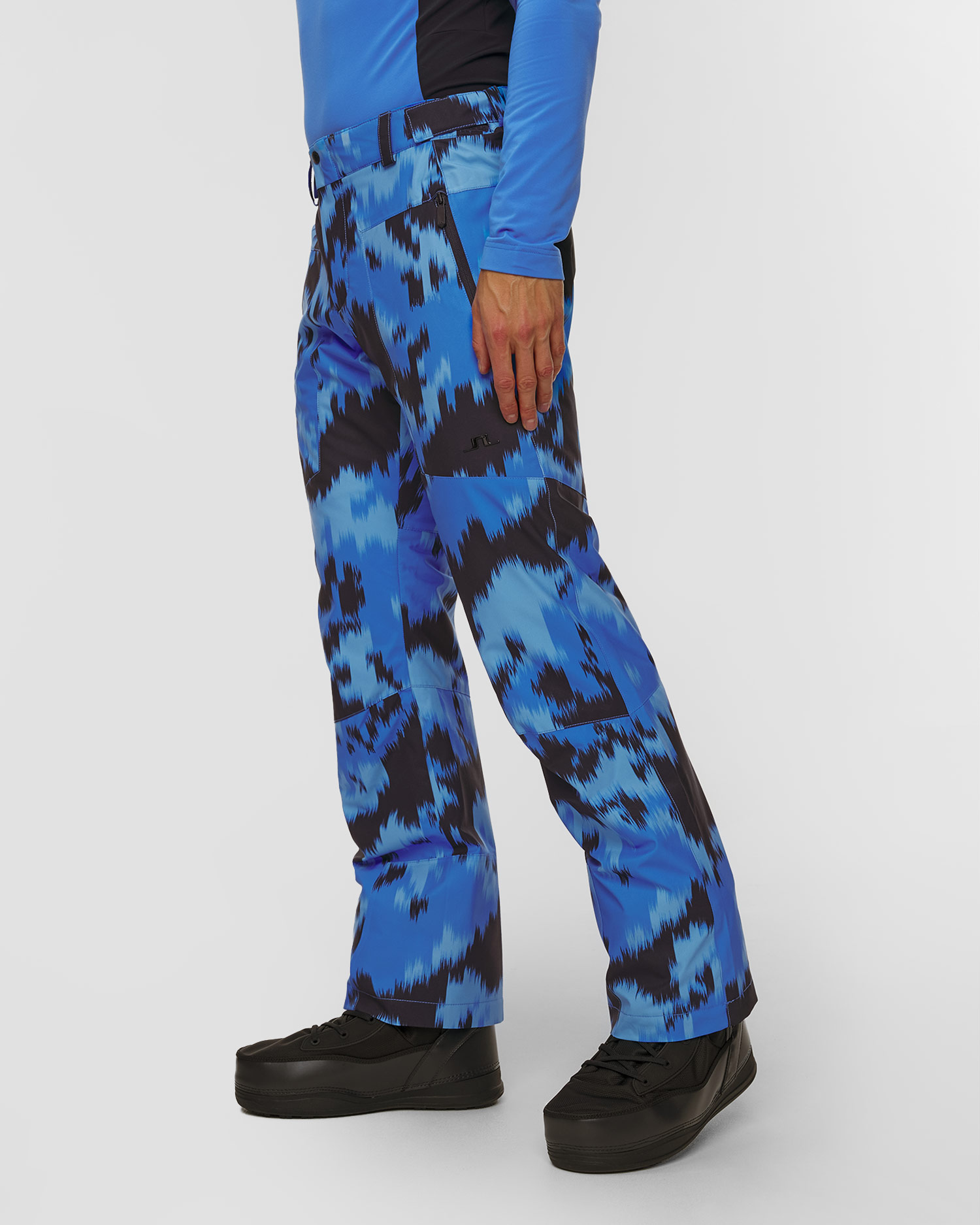 J.Lindeberg Clarke Pant Printed Herren-Skihose in Blau und Schwarz