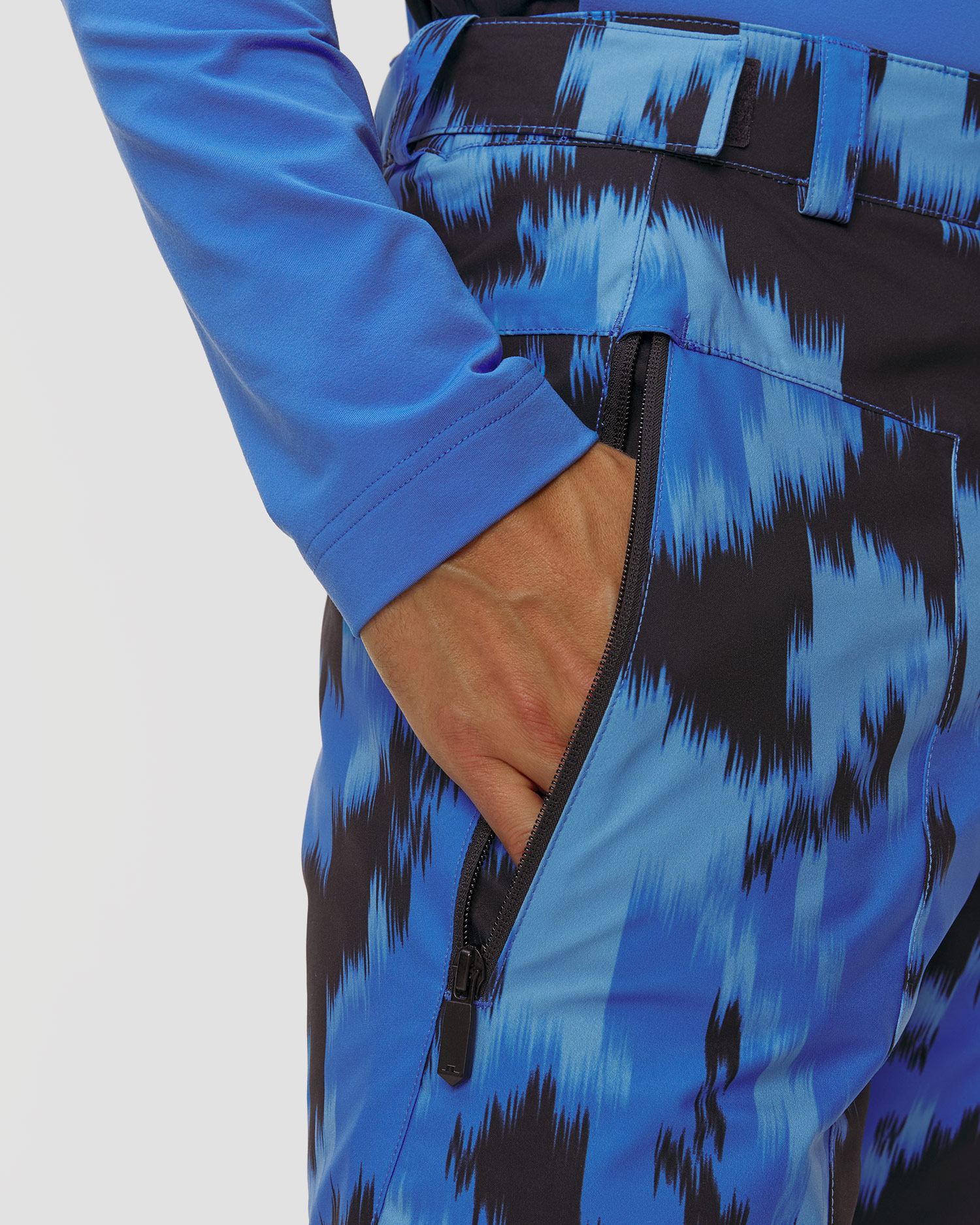 J.Lindeberg Clarke Pant Printed Herren-Skihose in Blau und Schwarz