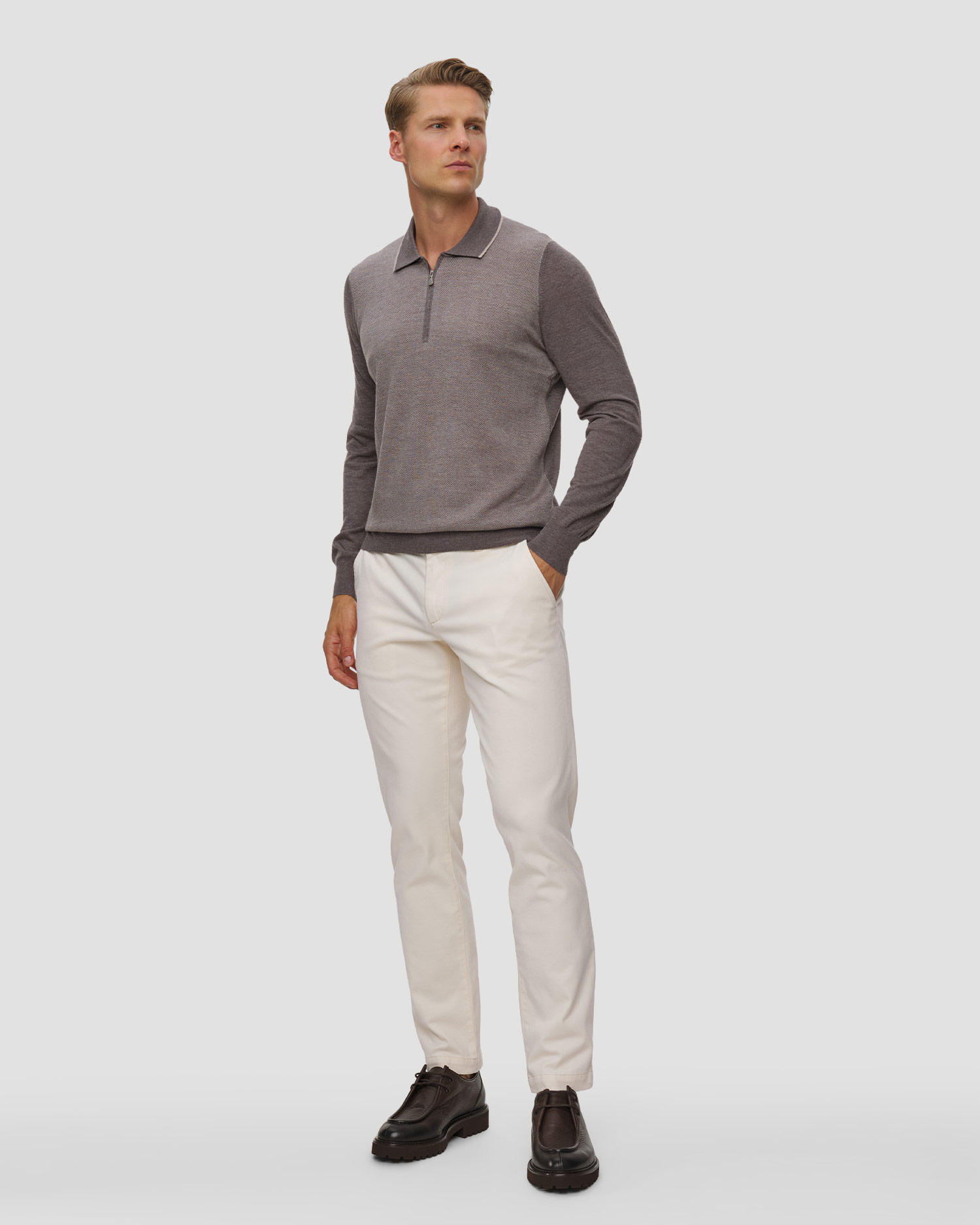 Gran Sasso Herrenpullover mit Polokragen