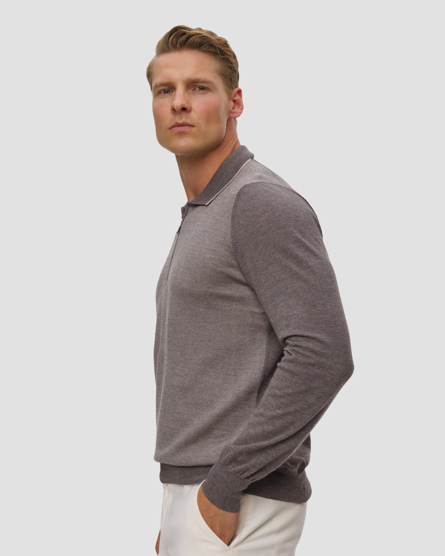 Gran Sasso Herrenpullover mit Polokragen