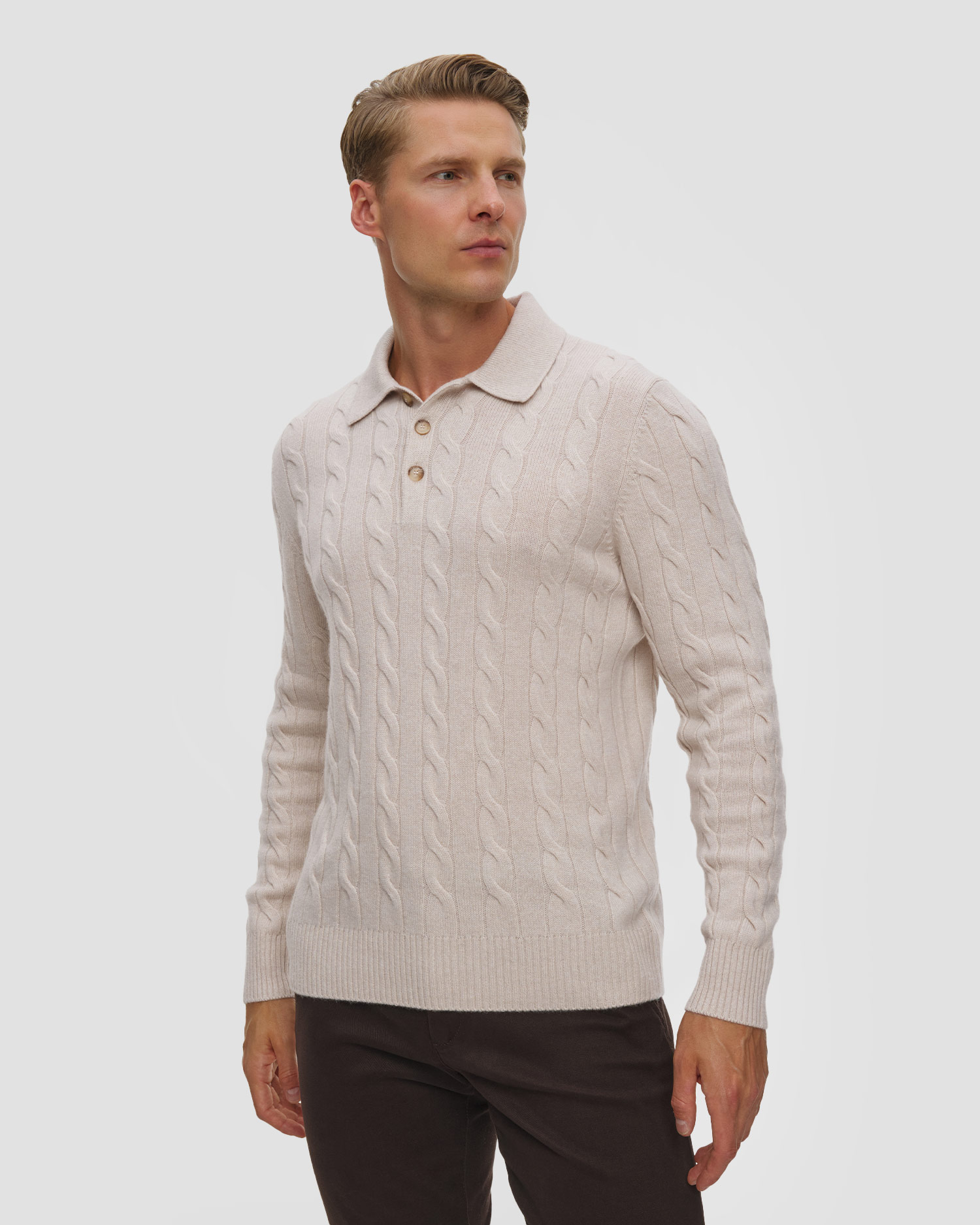 Gran Sasso Herren-Polopullover aus Kaschmir