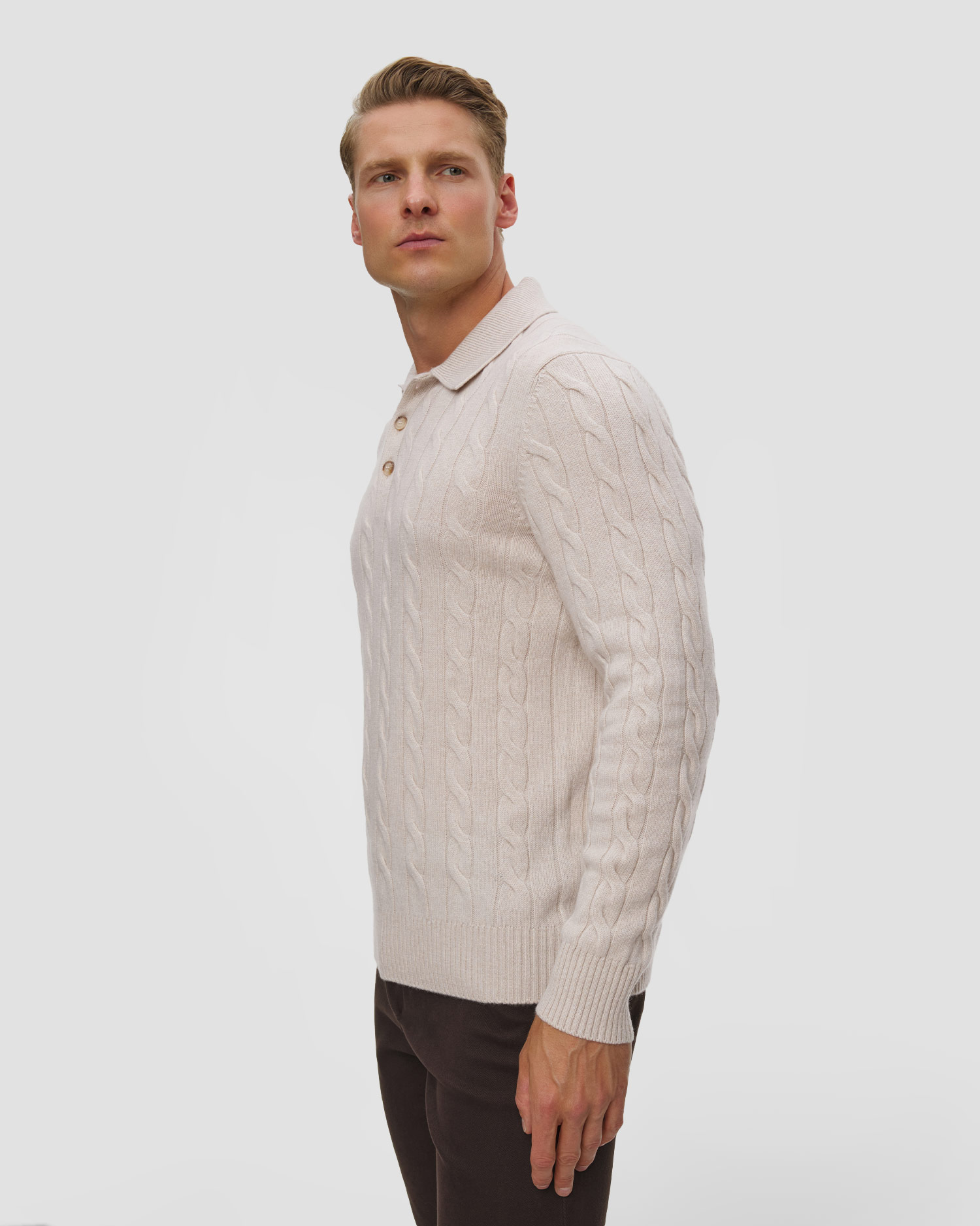 Gran Sasso Herren-Polopullover aus Kaschmir