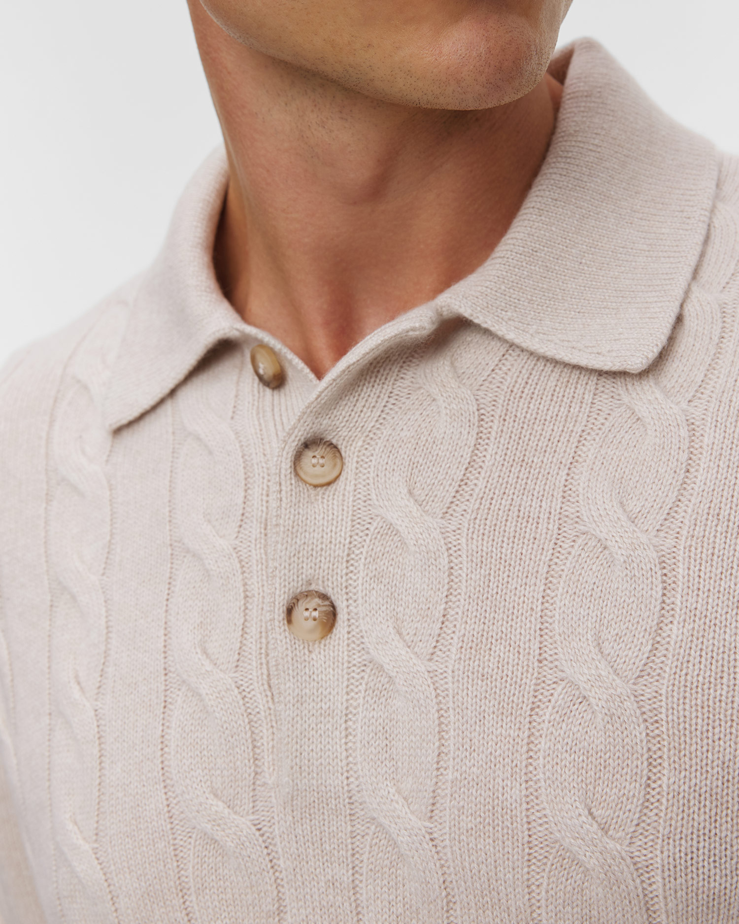 Gran Sasso Herren-Polopullover aus Kaschmir
