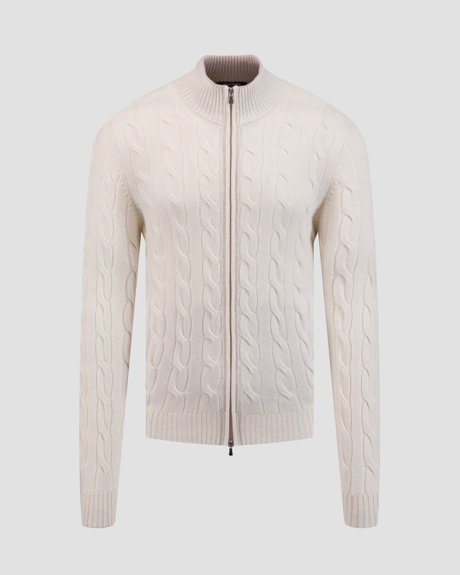 Maglione con cerniera da uomo Gran Sasso beige
