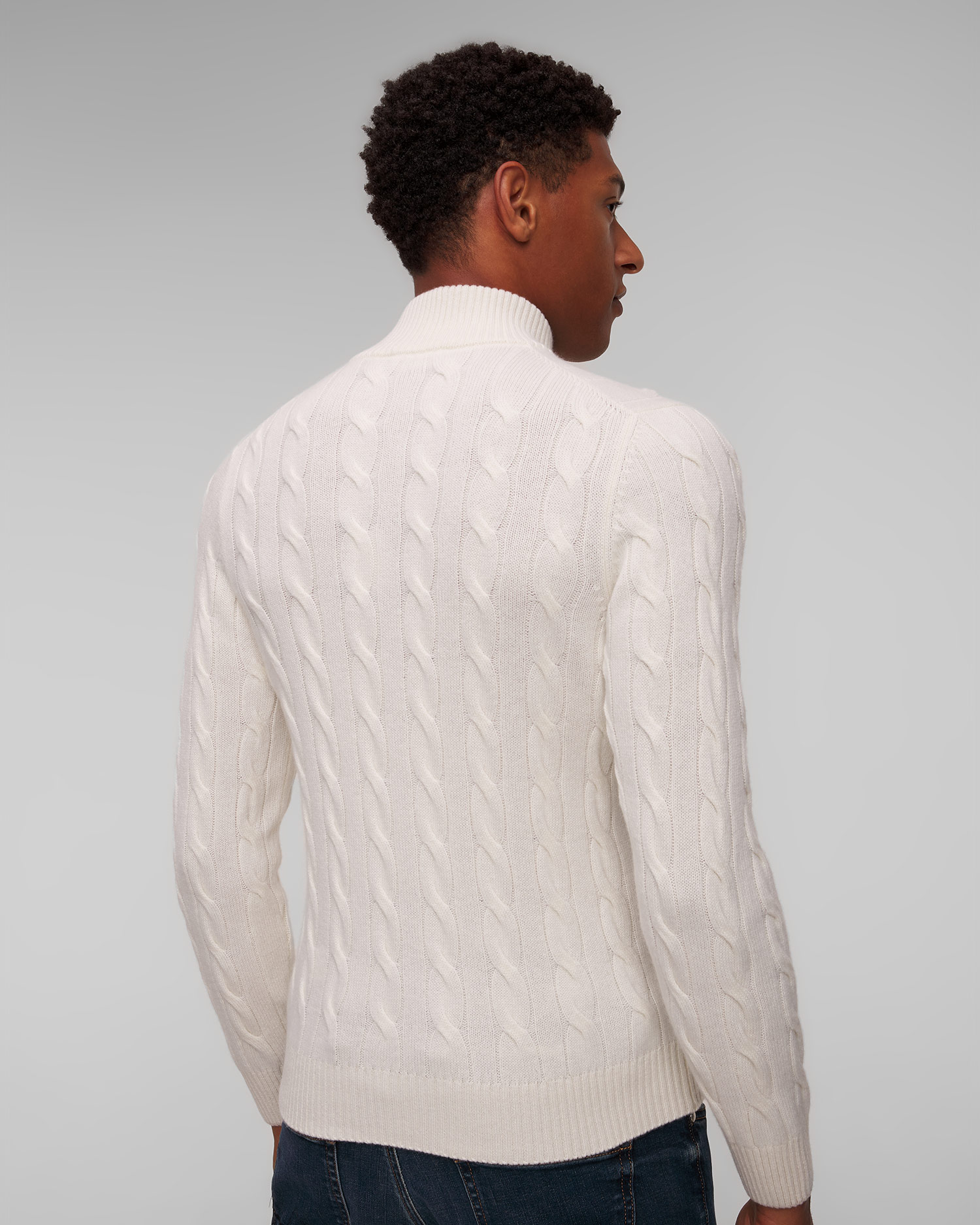 Maglione con cerniera da uomo Gran Sasso beige