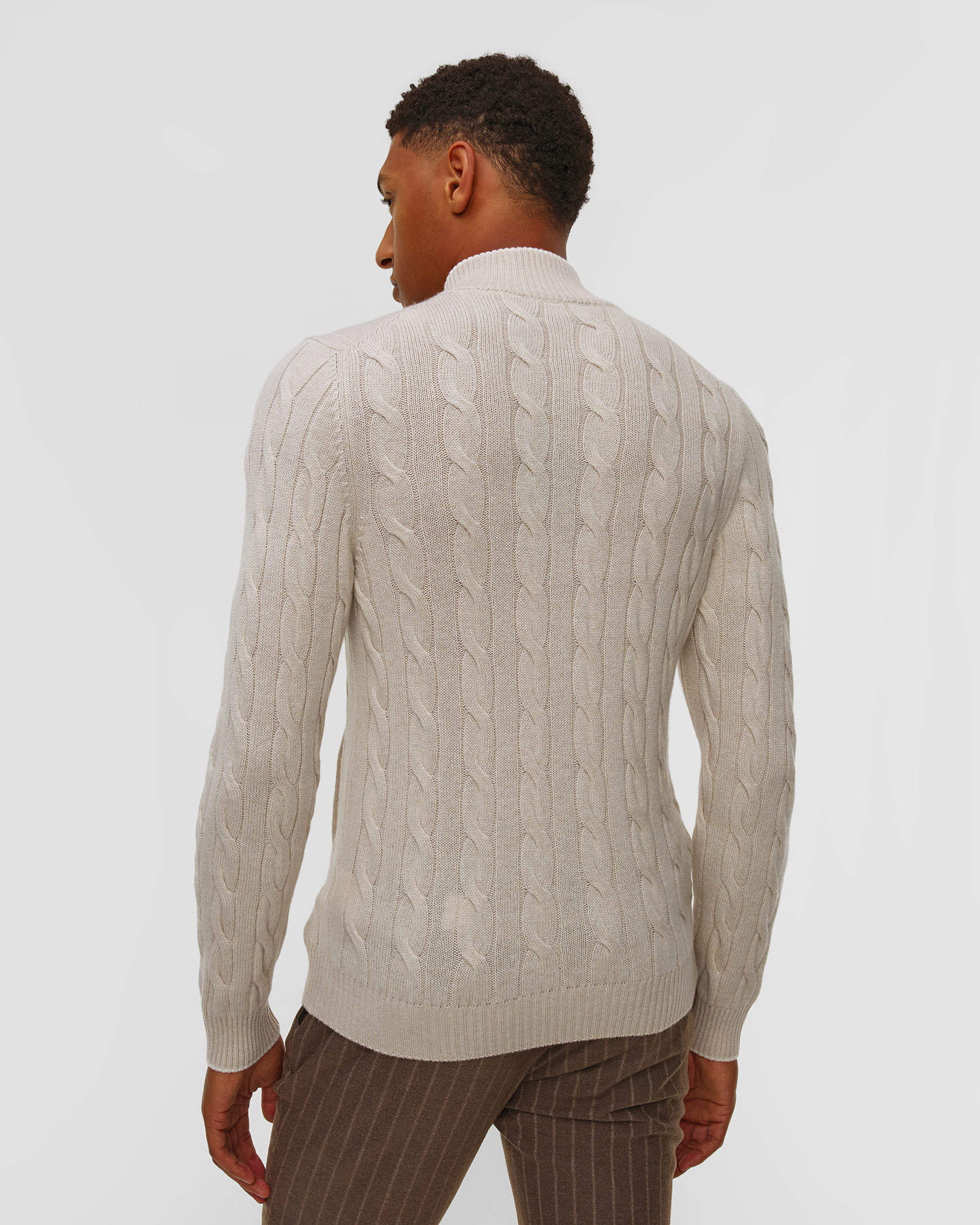 Pull zippé en cachemire pour hommes Gran Sasso