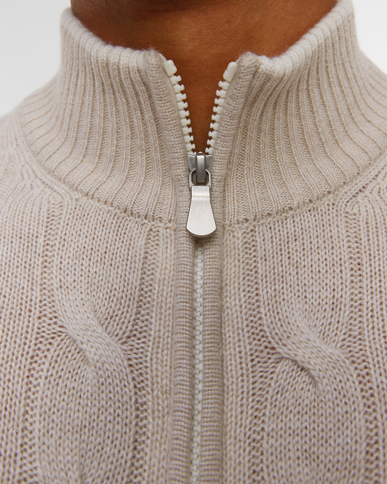 Pull zippé en cachemire pour hommes Gran Sasso